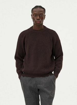 Noyoco - Oslo Sweater Merinos yün ve organik pamuk | Kahverengi