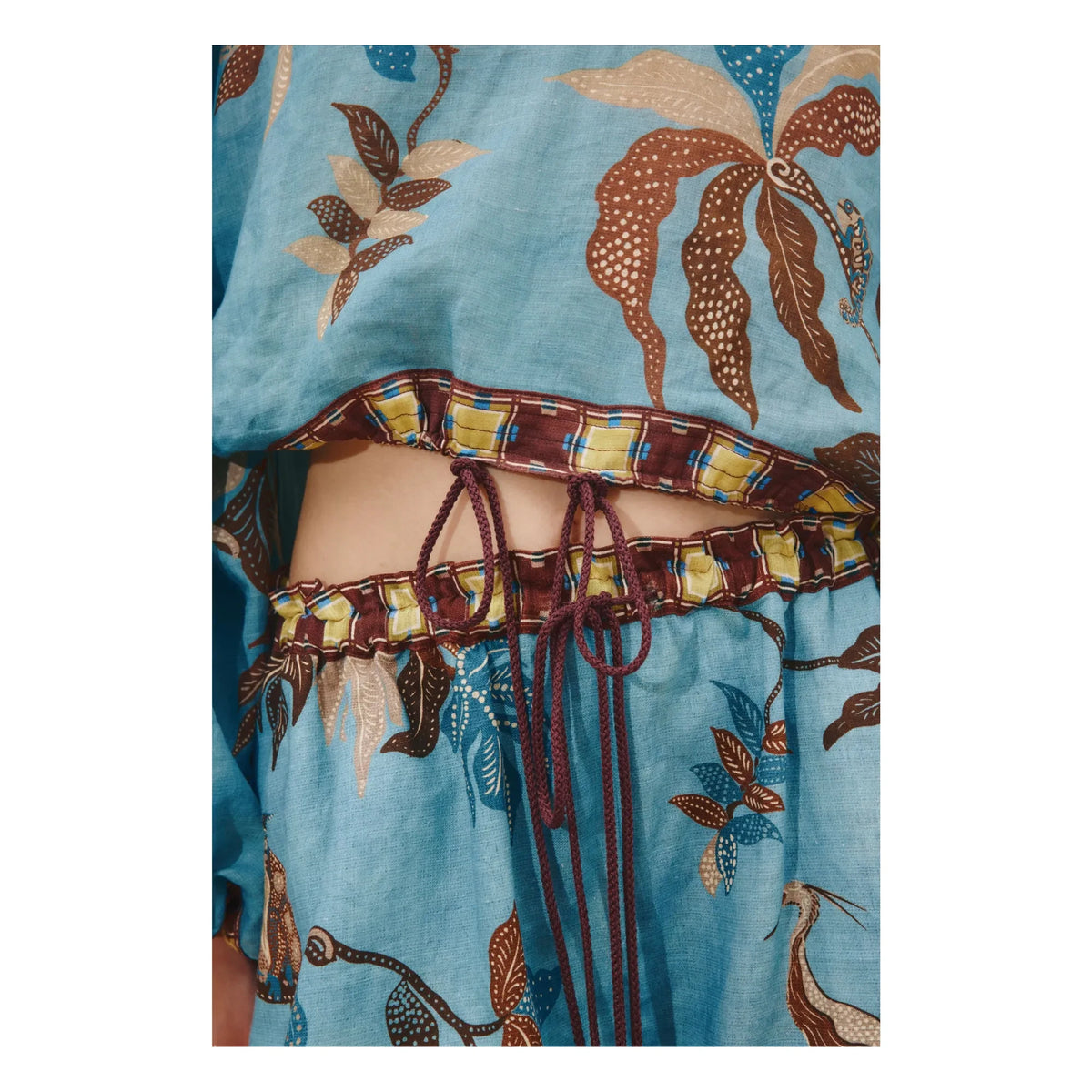 Alémais - जॉर्जिया लिनन शॉर्ट्स | नीला