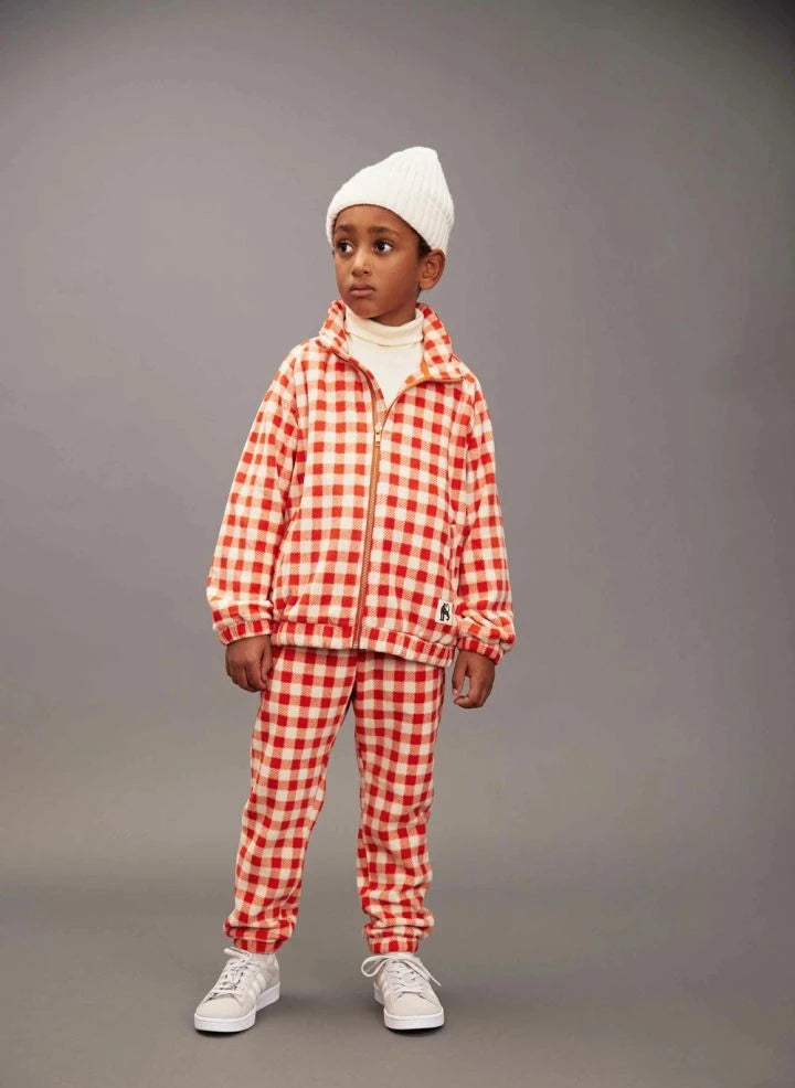 Mini Rodini - Gingham स्वेटशर्ट | लाल