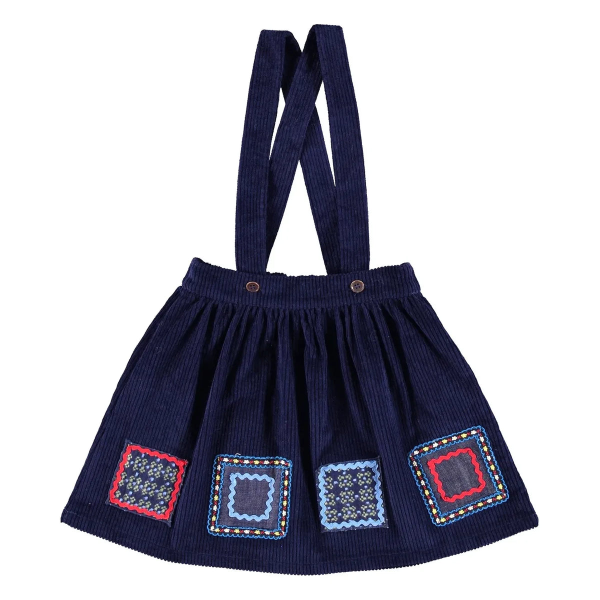 Bebe Organic - Dulcie कॉरडरॉय स्कर्ट | मिडनाइट ब्लू