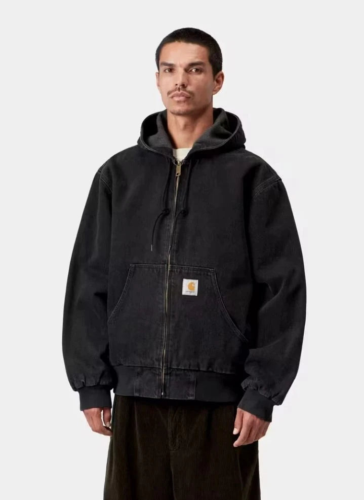 Carhartt WIP - OG एक्टिव हुडेड जैकेट | काला