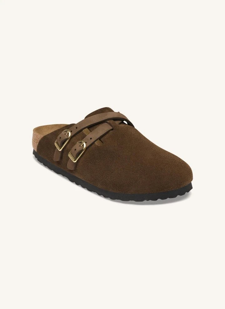 BIRKENSTOCK - Blair Süet Terlikler | Koyu Kahverengi