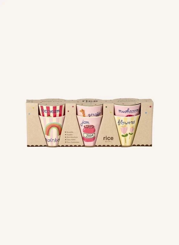 Rice - ABC Melamin Bardaklar - 6'lı Set | Soluk Pembe