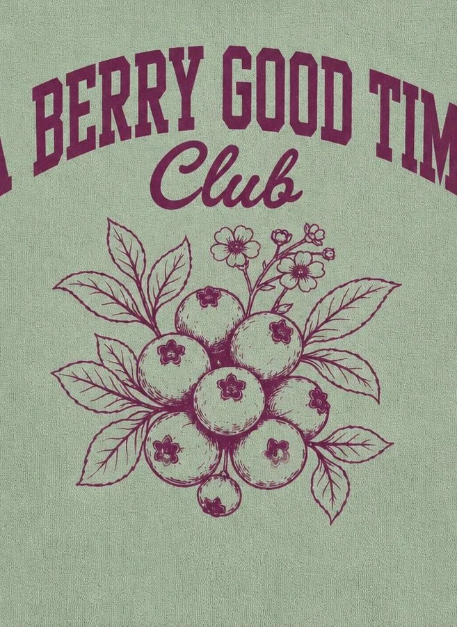 Hundred Pieces - Belmont Blueberry Organik Pamuk Sweatshirt | Yeşil