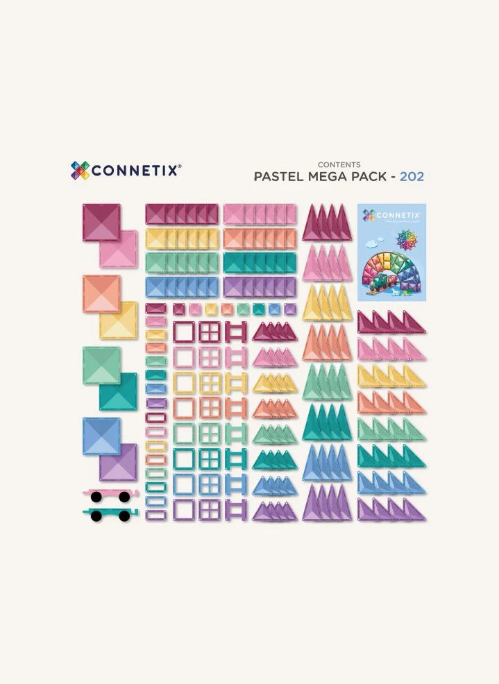 Connetix - Mega Paket - 202 parça | Pastel