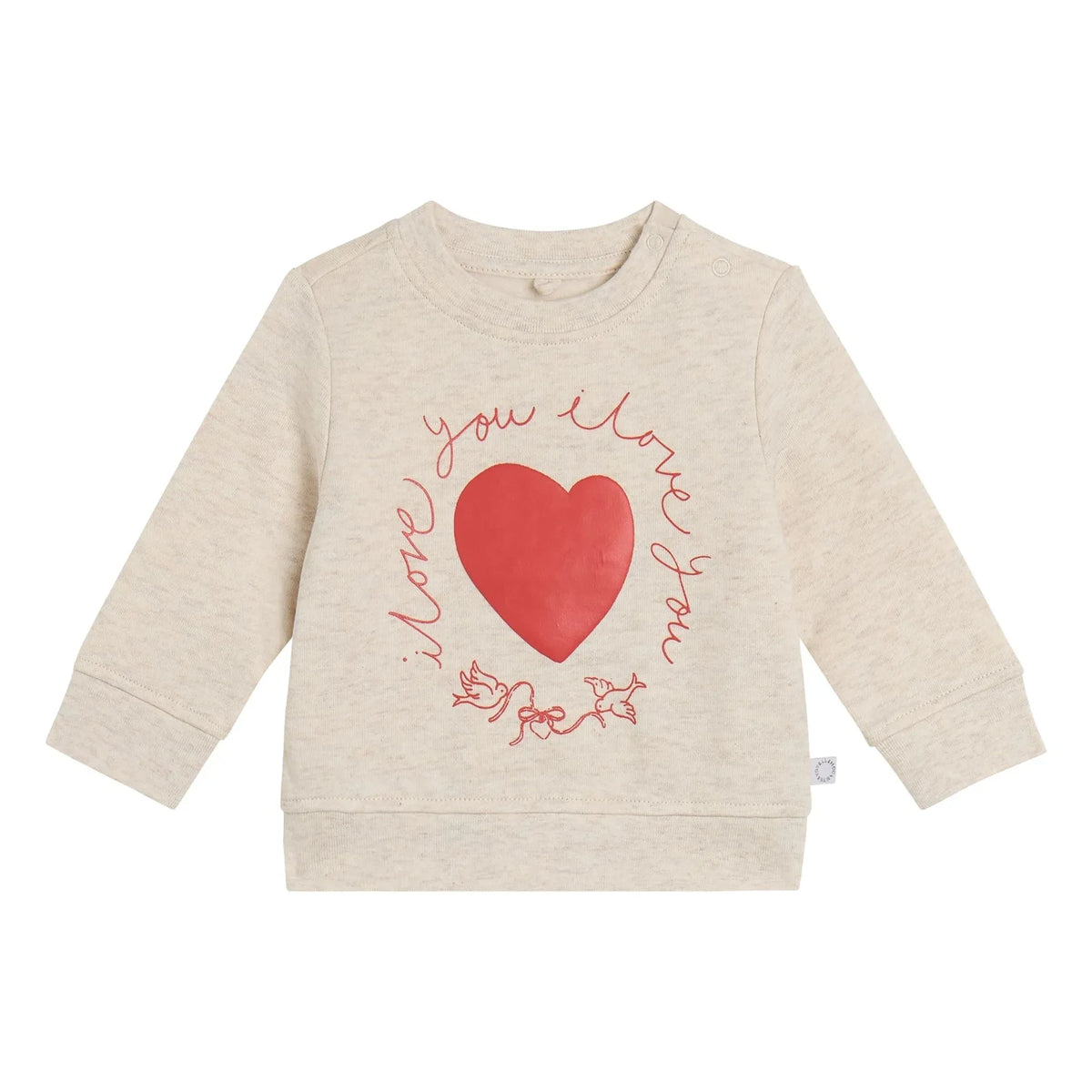 Stella McCartney Kids - स्वेटशर्ट आई लव यू | हीदर बेज