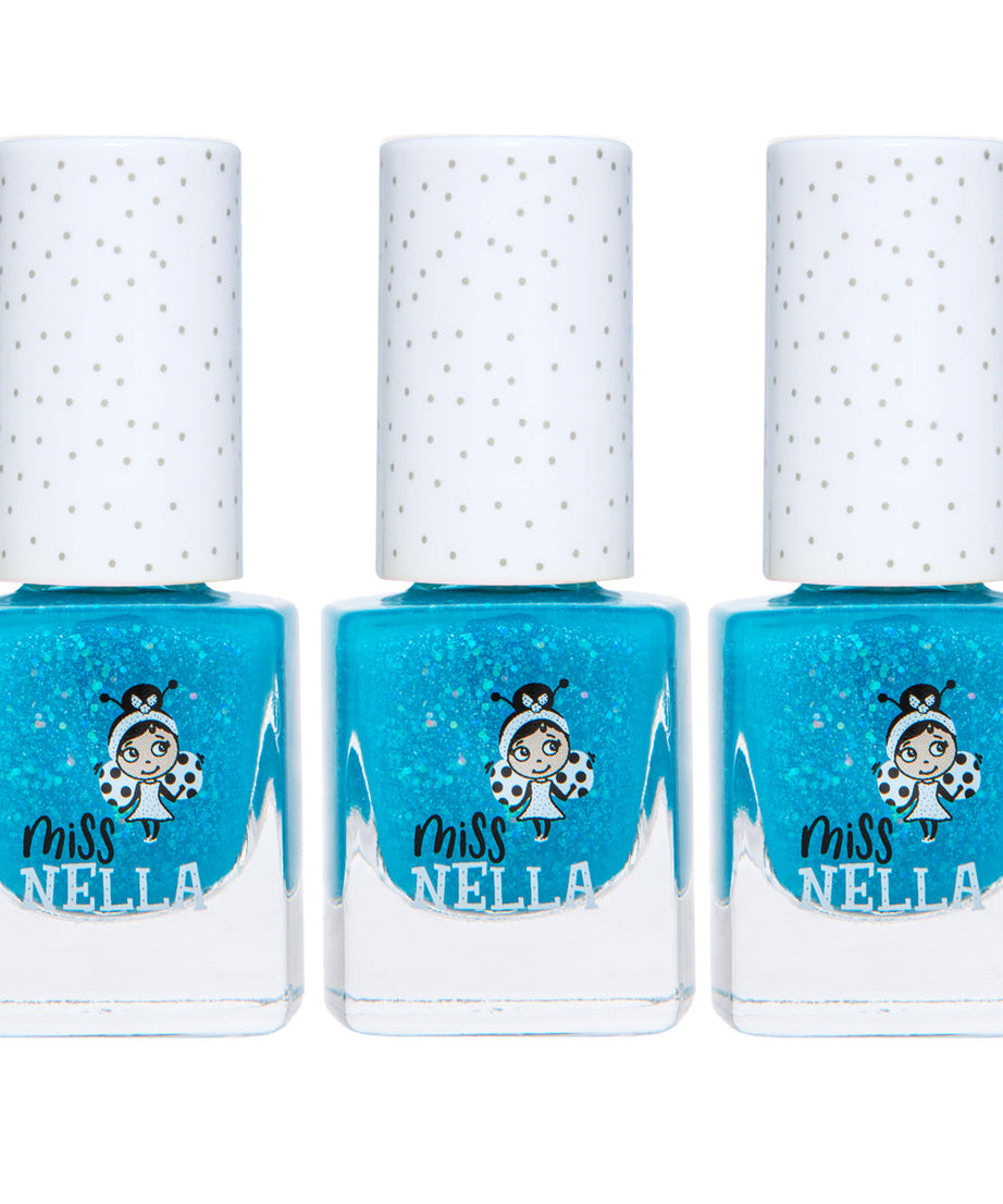 मिस नेला - चमकीला नीला चमकदार छिलने योग्य नेल पॉलिश