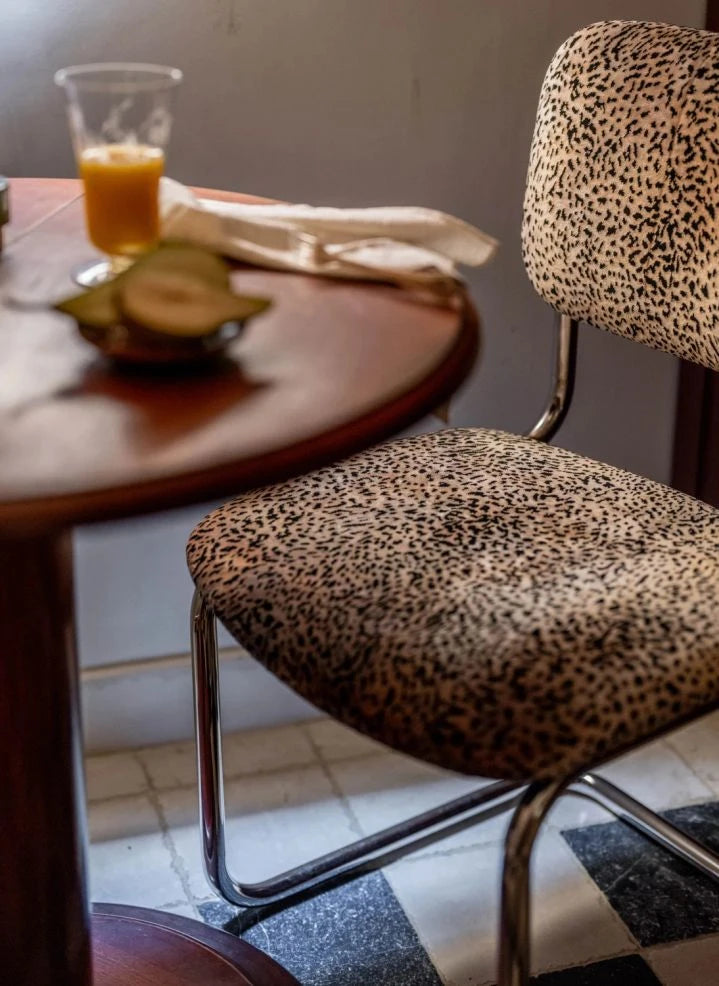 The Socialite Family - Classica Sandalye, Roseanna x The Socialite Family Leopard Desenli Jakarlı Kadife | Leopard