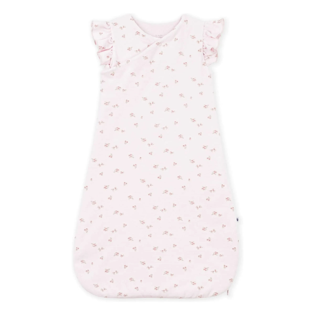 Petit Bateau - Fleurie Velours ऑर्गेनिक कॉटन स्लीपिंग बैग | पाउडर पिंक