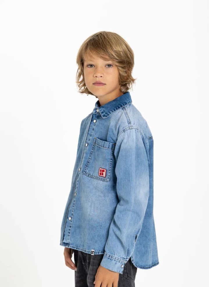 Hundred Pieces - Enzo Denim Gömlek | Açık Denim
