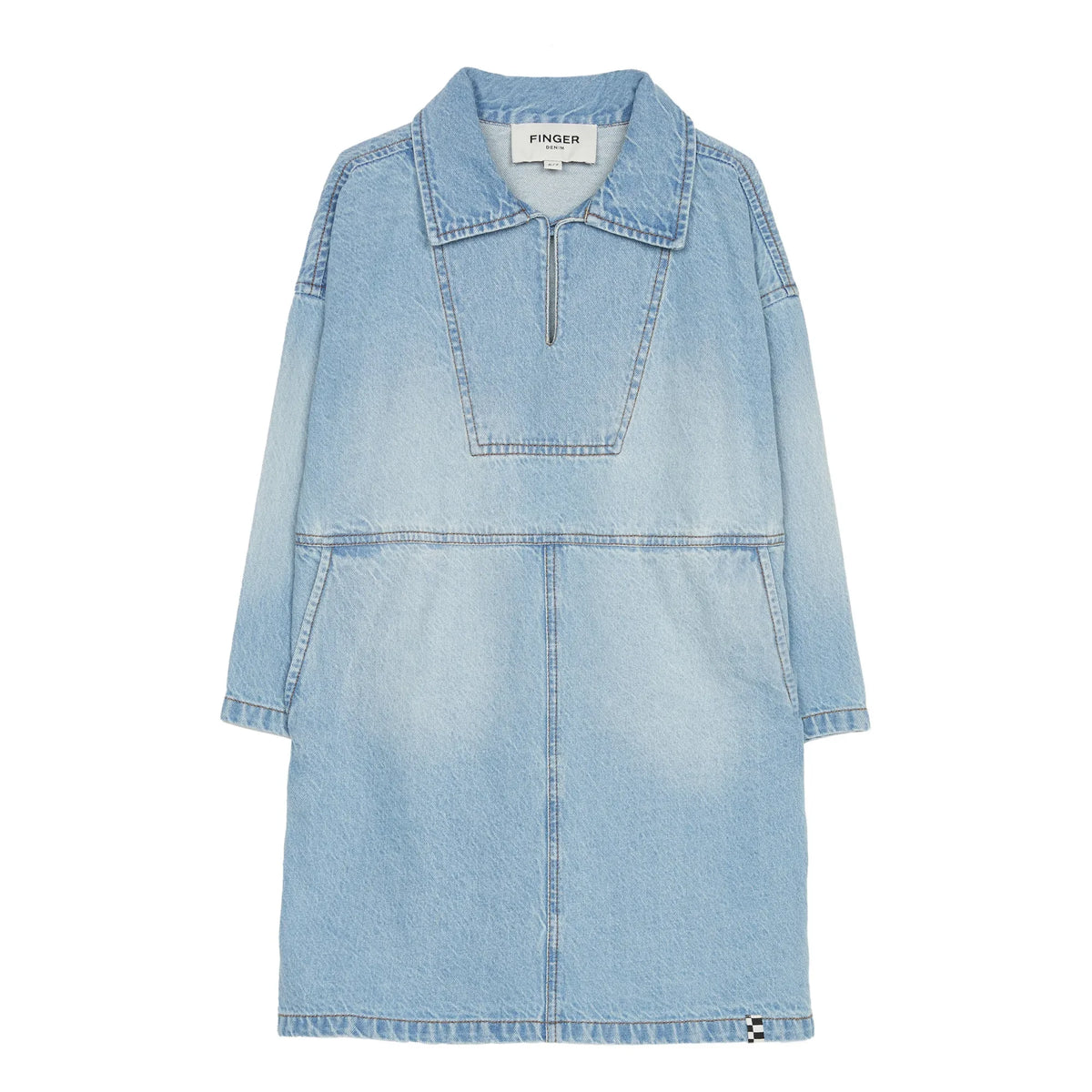 Finger in the nose - Olga dress | Washed denim
