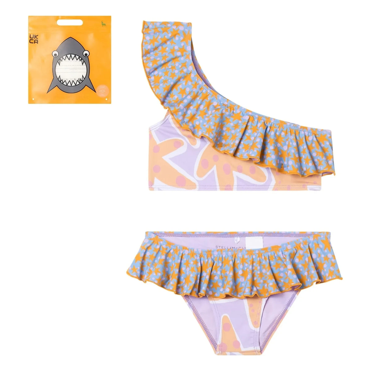 Stella McCartney Kids - Etoiles de Mer 2 पीस स्विमसूट | मॉव