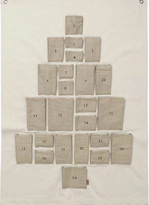Ferm Living - Organik pamuktan Çam Advent takvimi