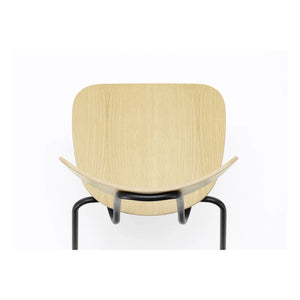 Vitra - Jasper Morrison Moca कुर्सी - काला आधार | ओक