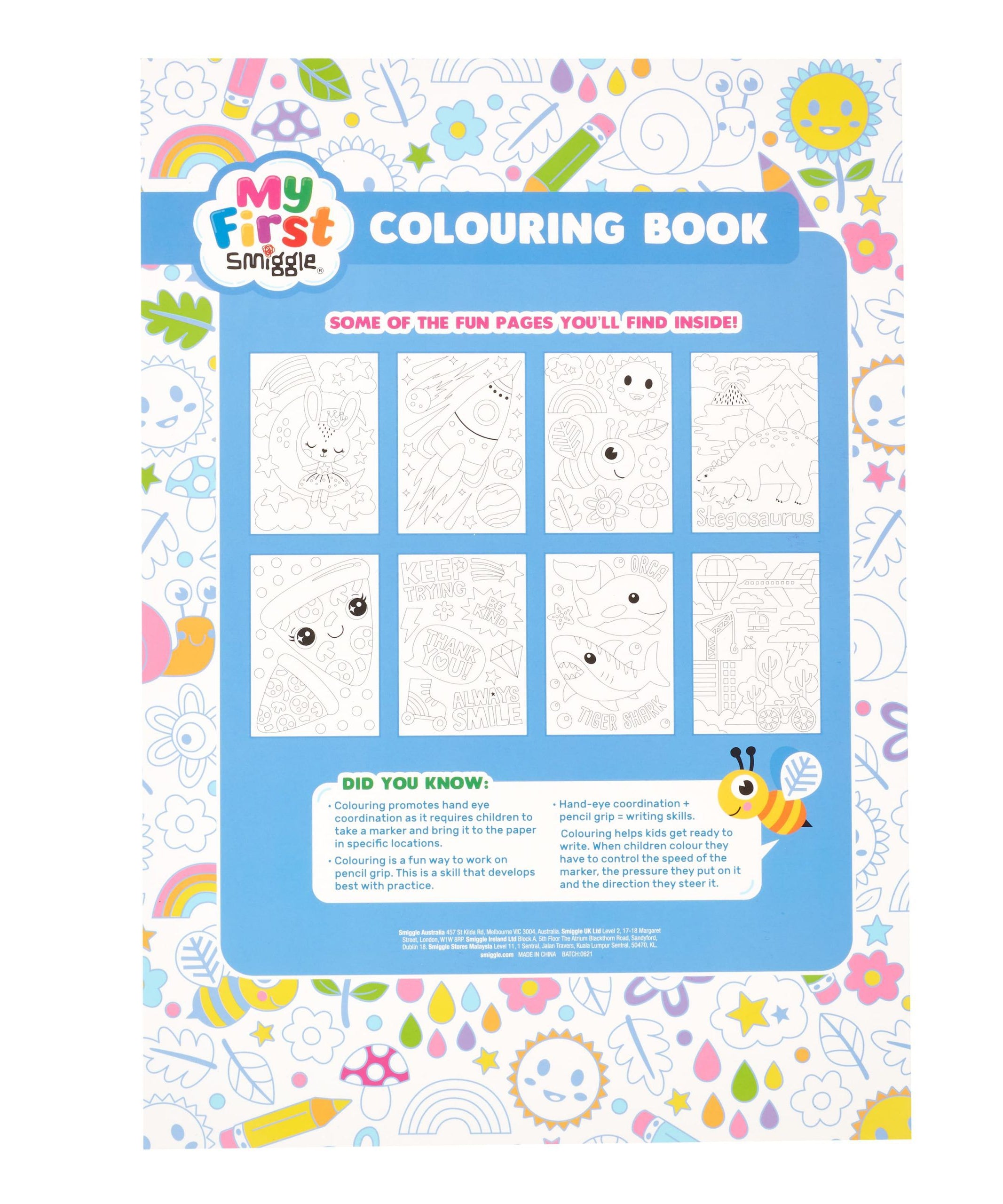 Smiggle - Colour Me Boyama Kitabı İngilizce-Dinossi