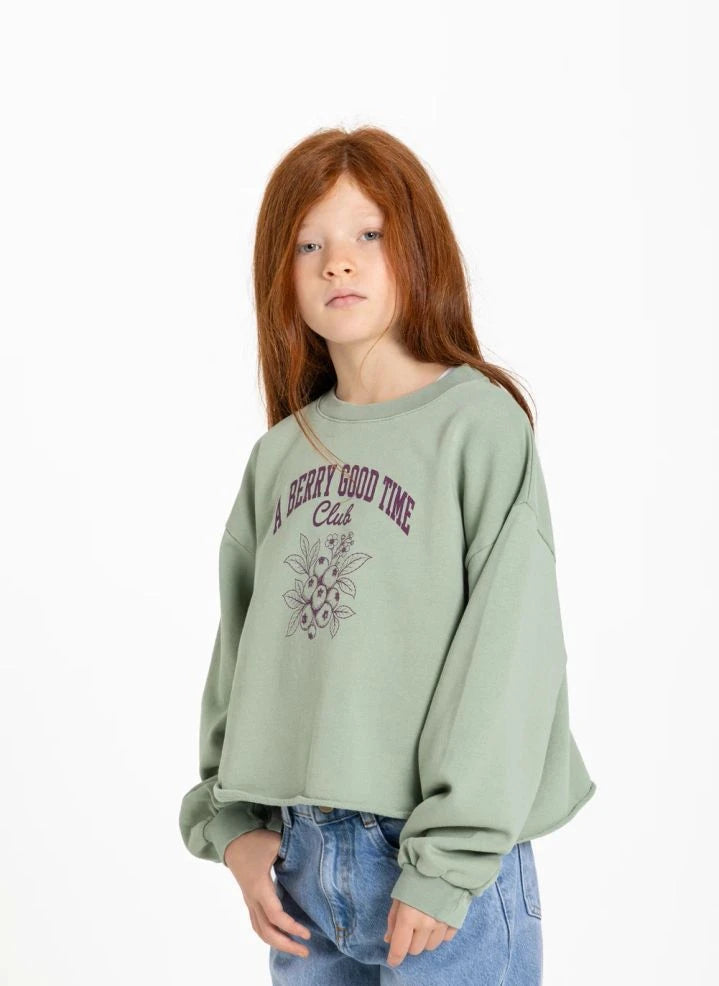 Hundred Pieces - Belmont Blueberry Organik Pamuk Sweatshirt | Yeşil