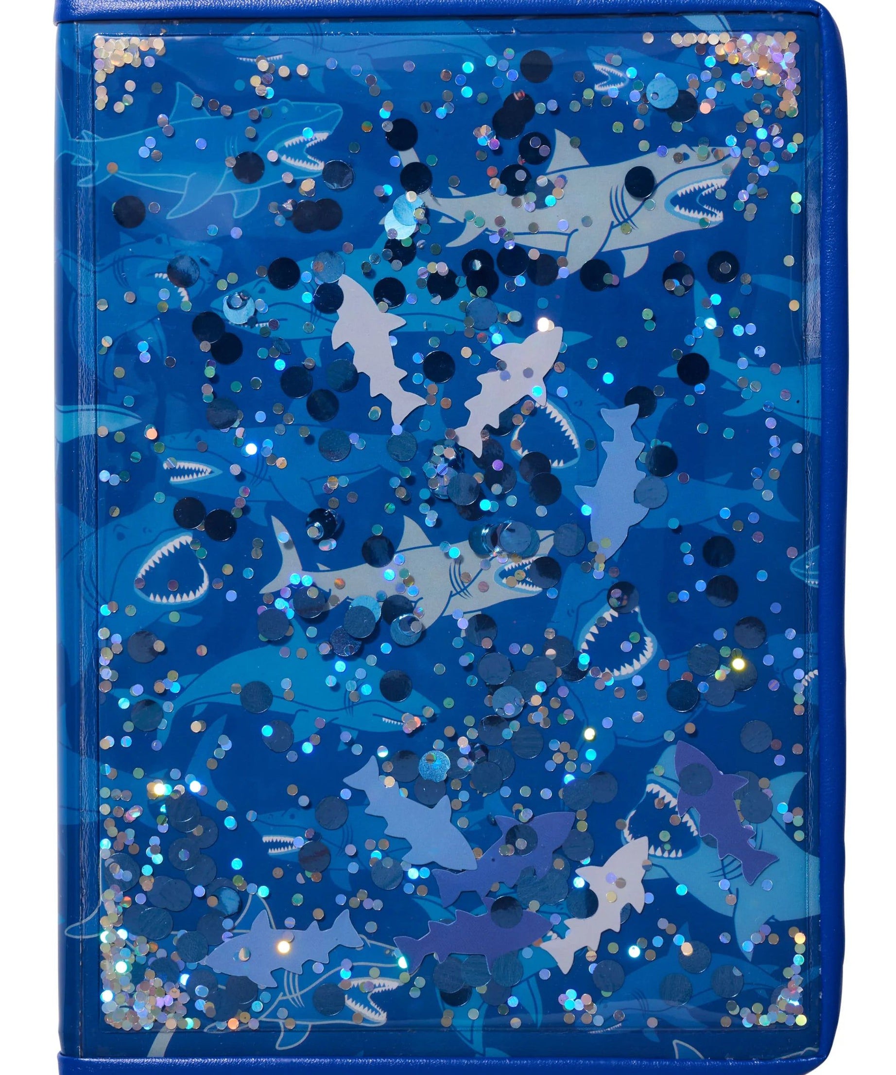 Smiggle - Float Hareketli Köpekbalık Desenli Çizgili A5 Defter-Dinossi