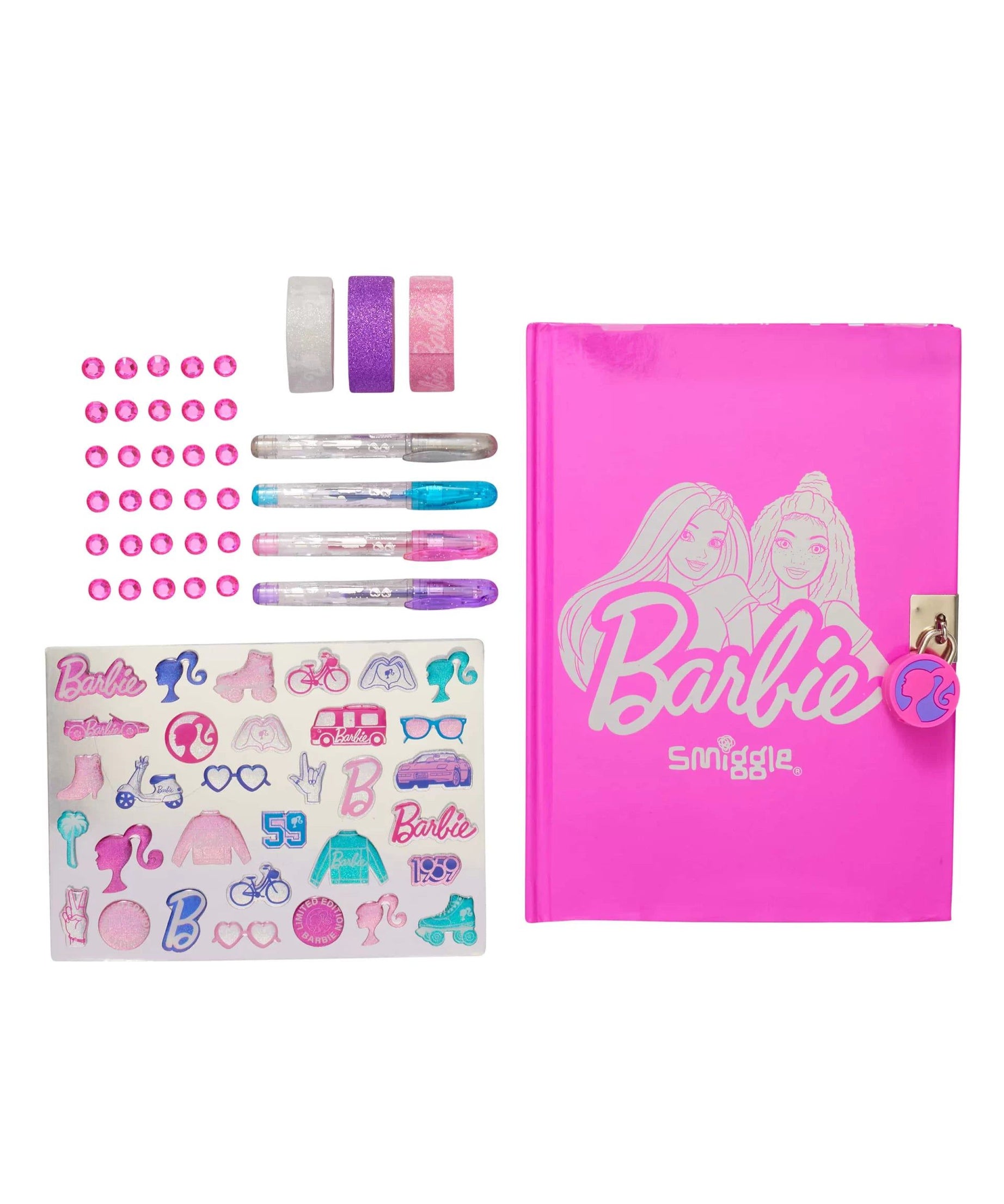 Smiggle - Barbie Kendin Yap Kilitlenebilir Günlük-Dinossi