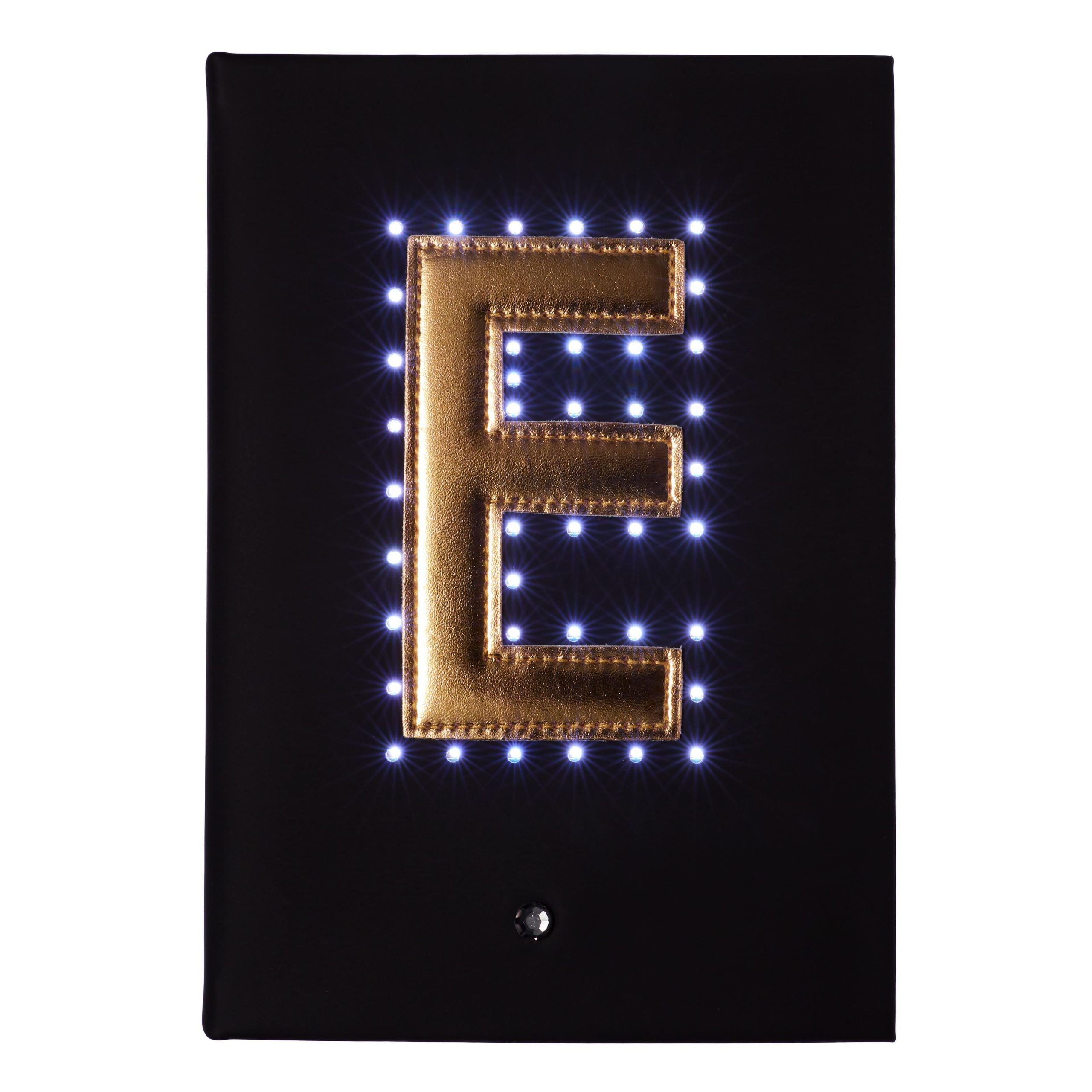 Smiggle - Işıklı Alfabe Harfli Siyah A5 Defter-Dinossi