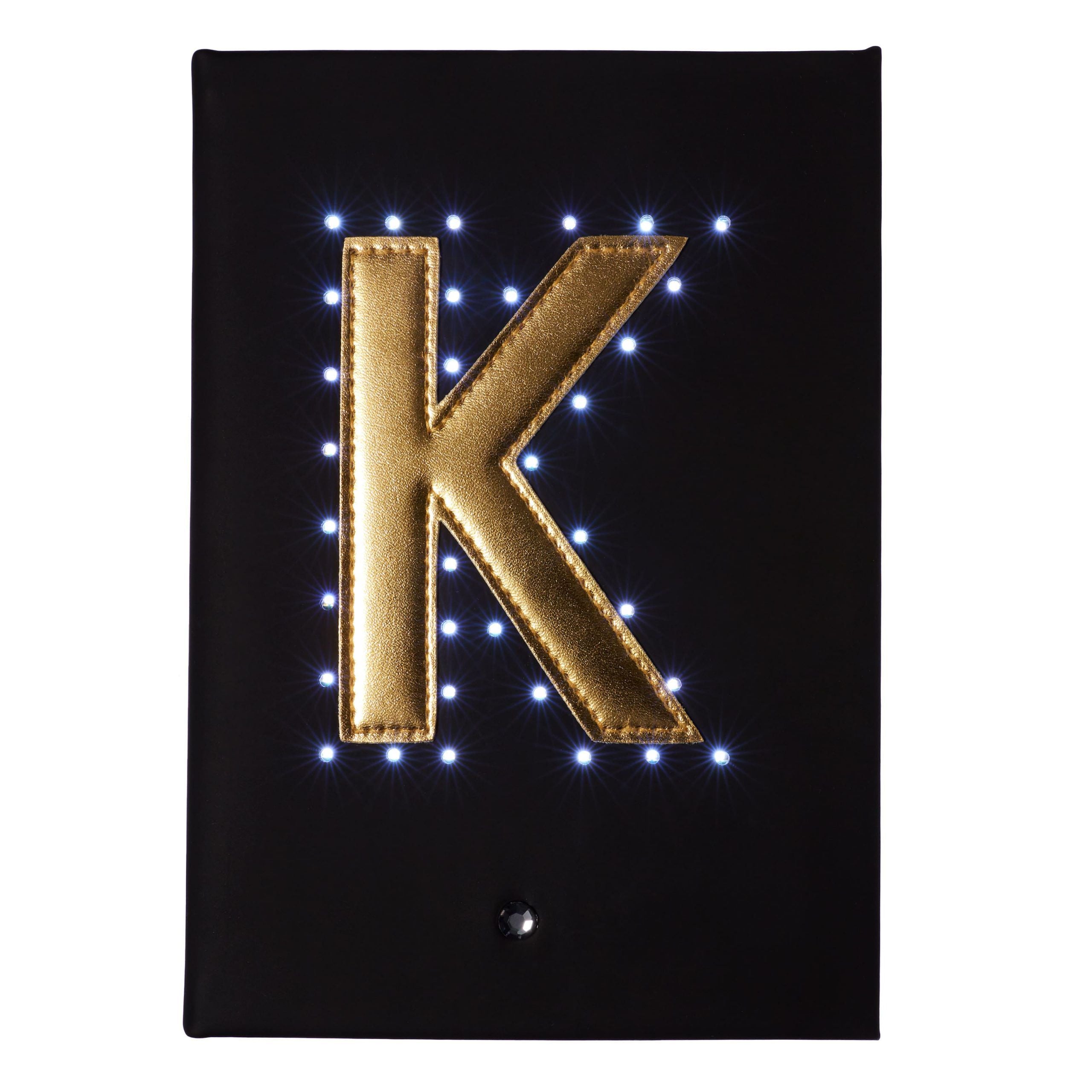 Smiggle - Işıklı Alfabe Harfli Siyah A5 Defter-Dinossi