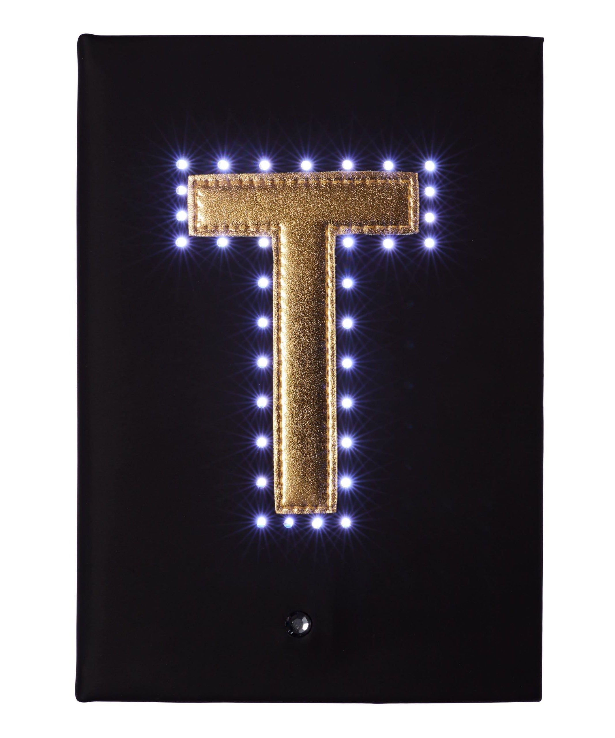 Smiggle - Işıklı Alfabe Harfli Siyah A5 Defter-Dinossi