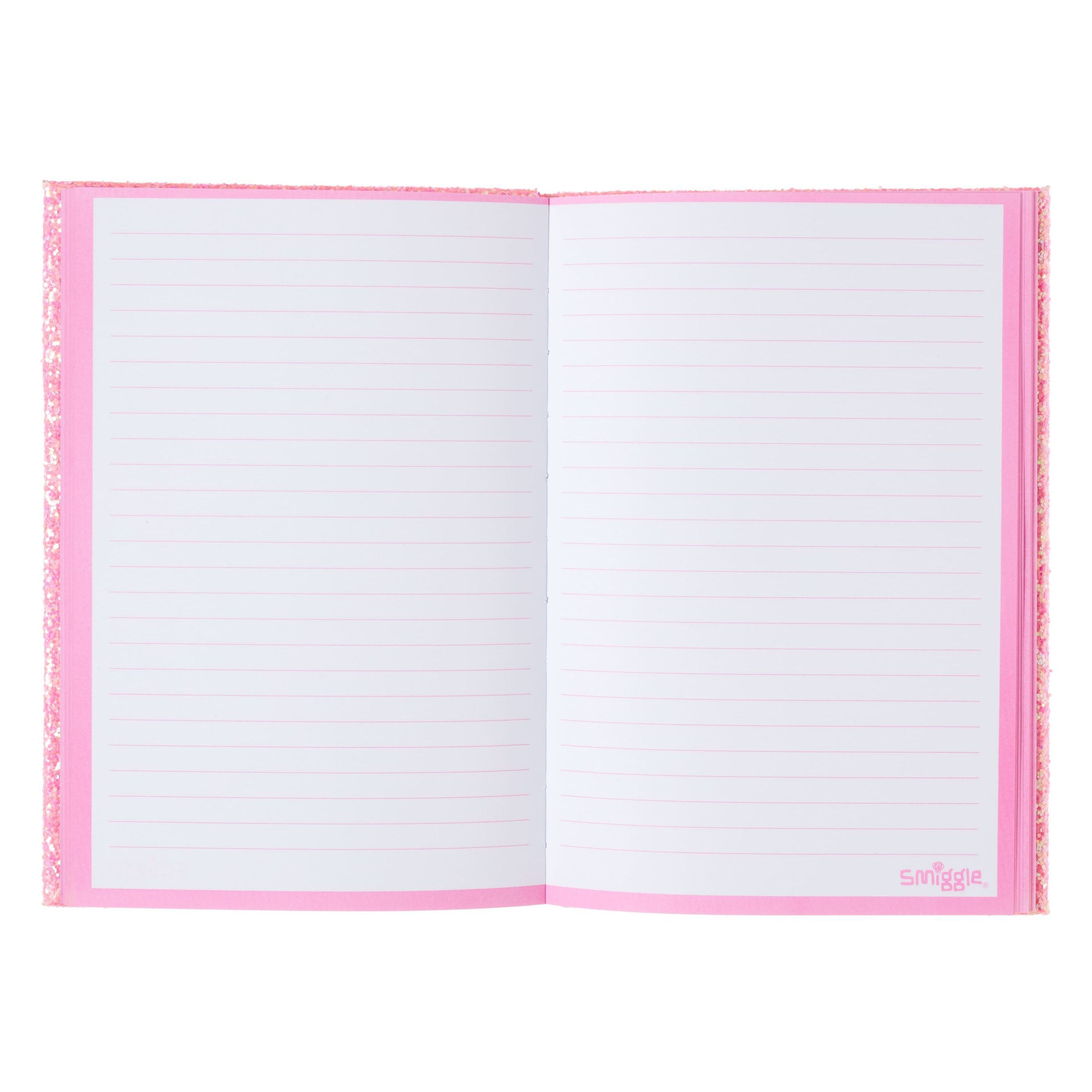 Smiggle - Işıklı Alfabe Harfli Pembe A5 Defter-Dinossi