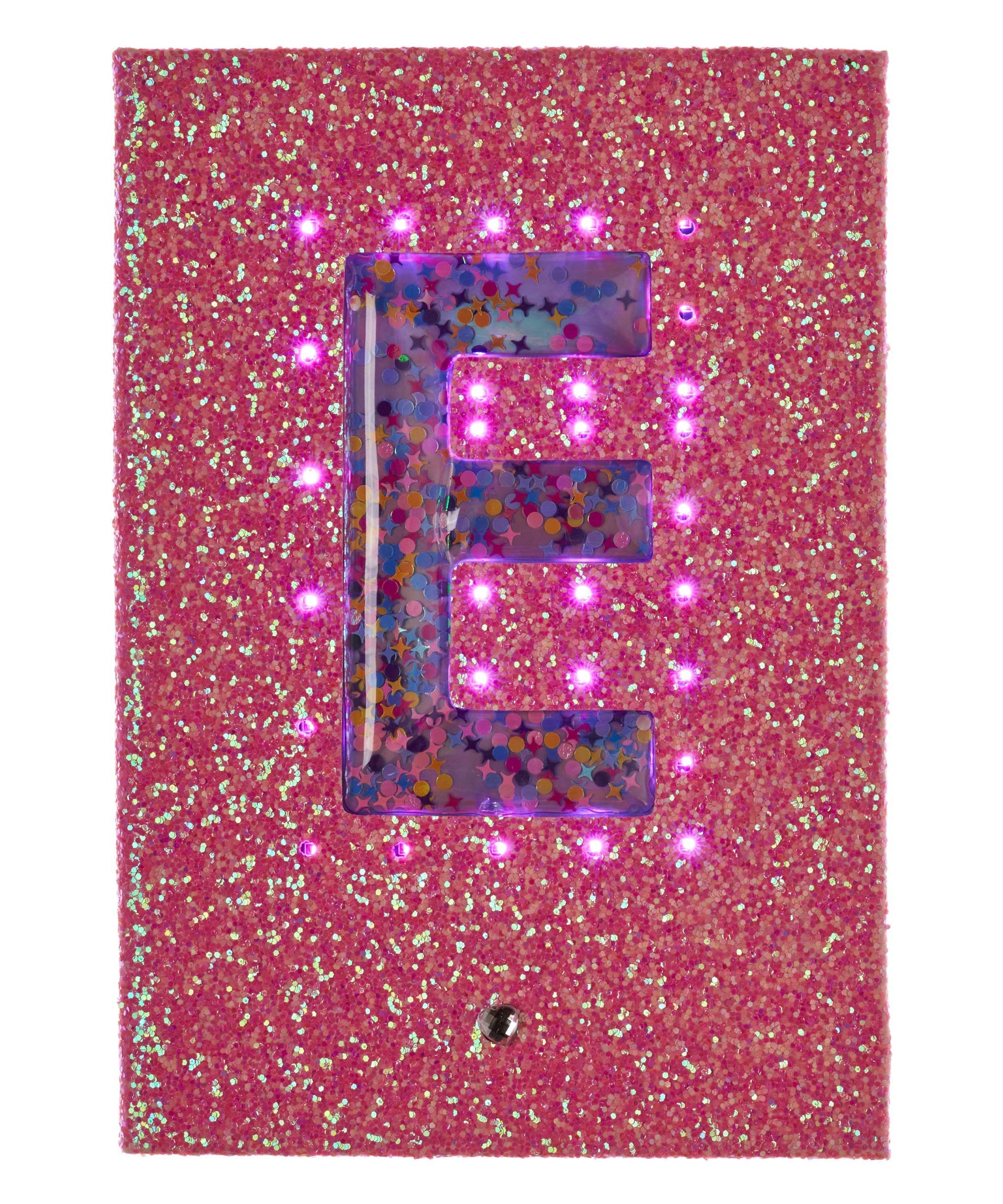 Smiggle - Işıklı Alfabe Harfli Pembe A5 Defter-Dinossi