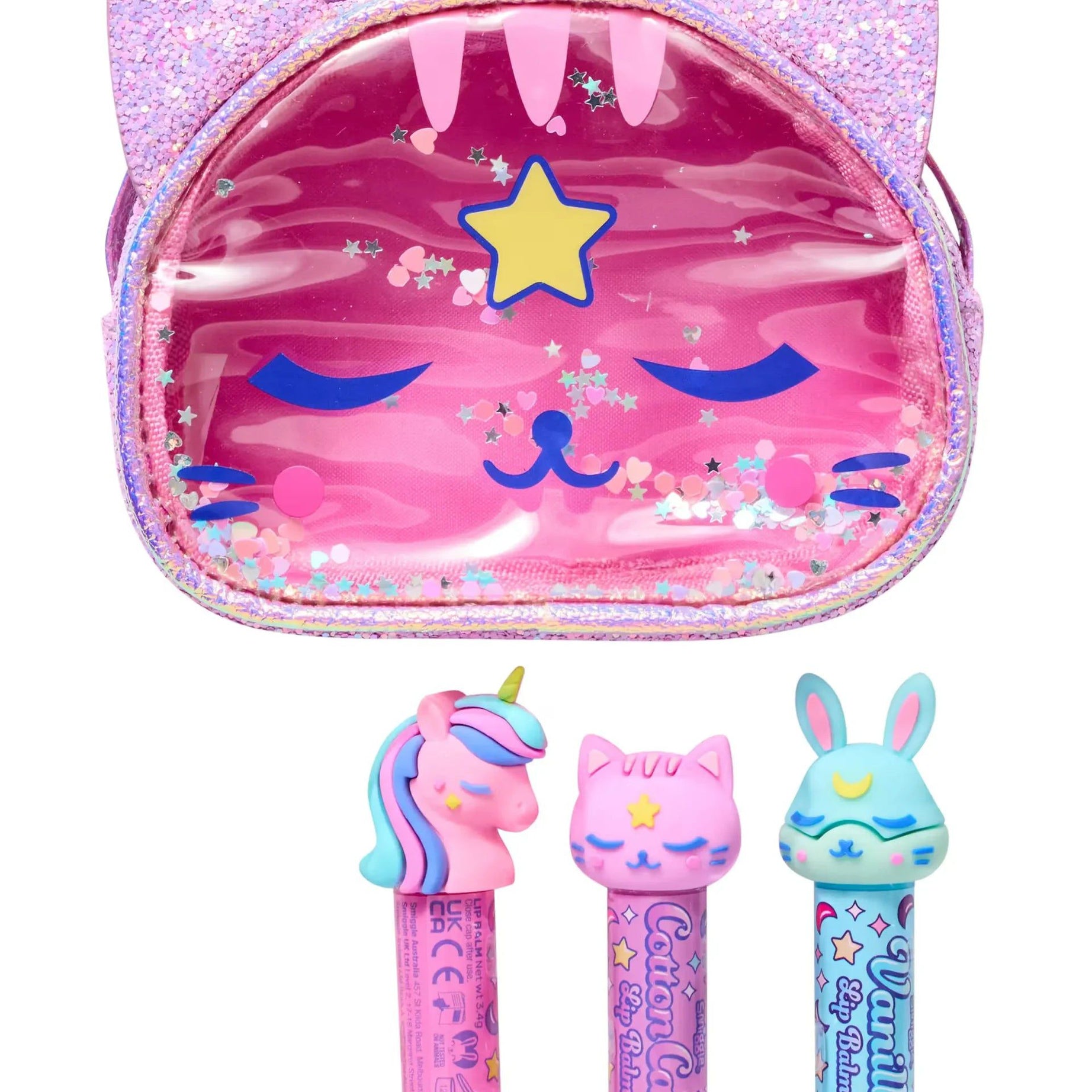 Smiggle - Dudak Balsamı 3'lü Çantalı Paket-Dinossi