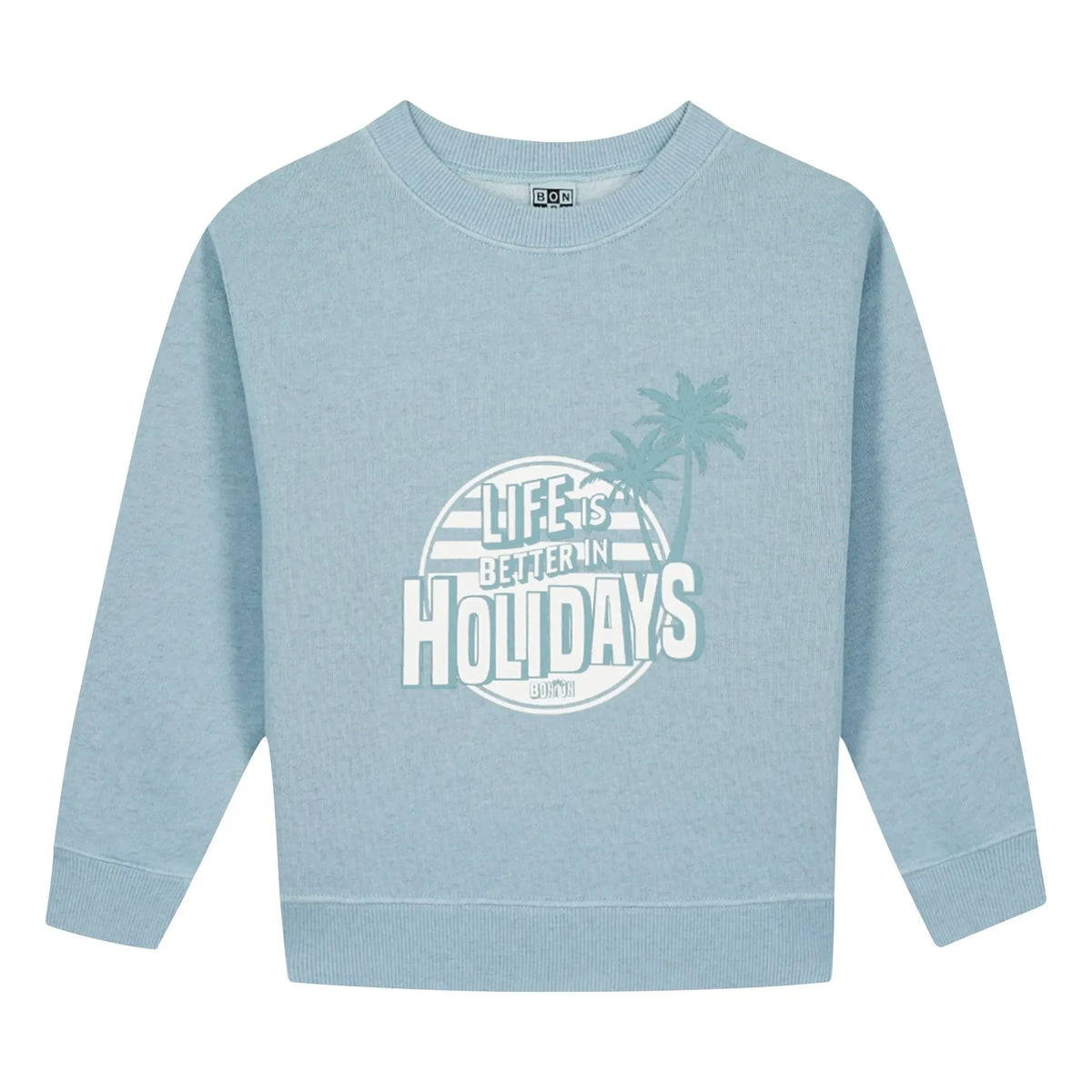 Bonton - Sweat Smile Holidays | हल्का नीला