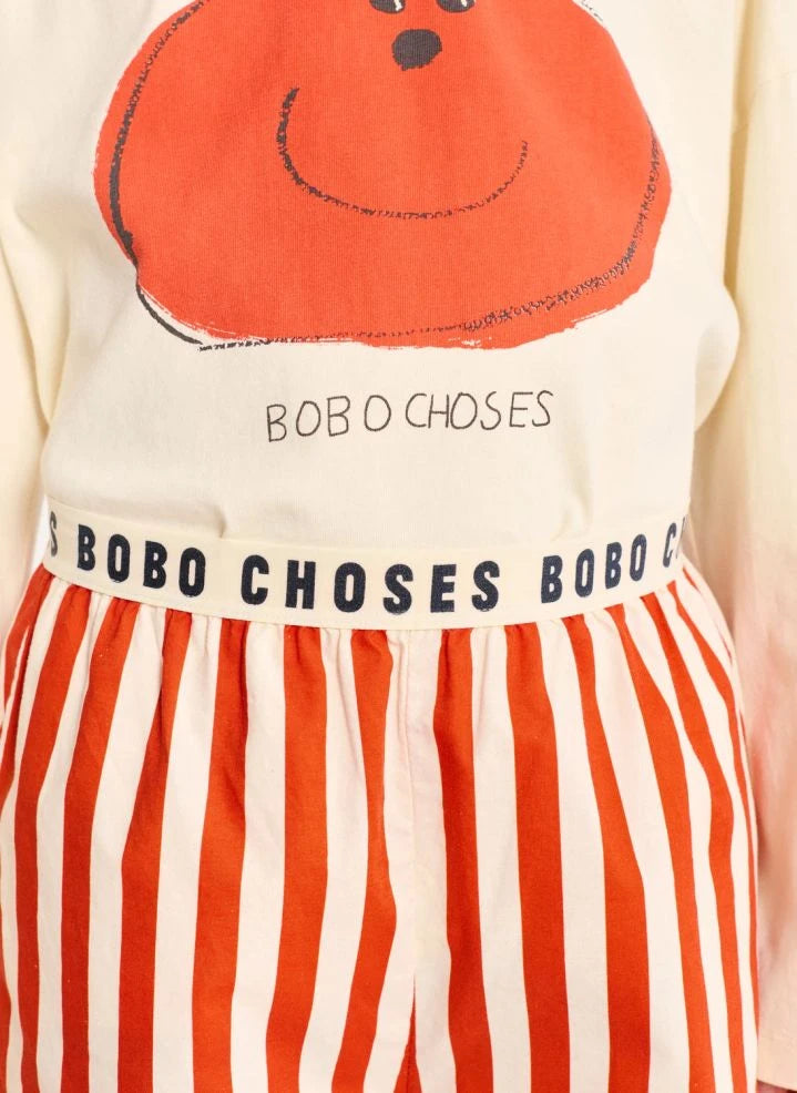 Bobo Choses - Bobo Choses ऑर्गेनिक कॉटन टी-शर्ट और पैंट सेट | लाल
