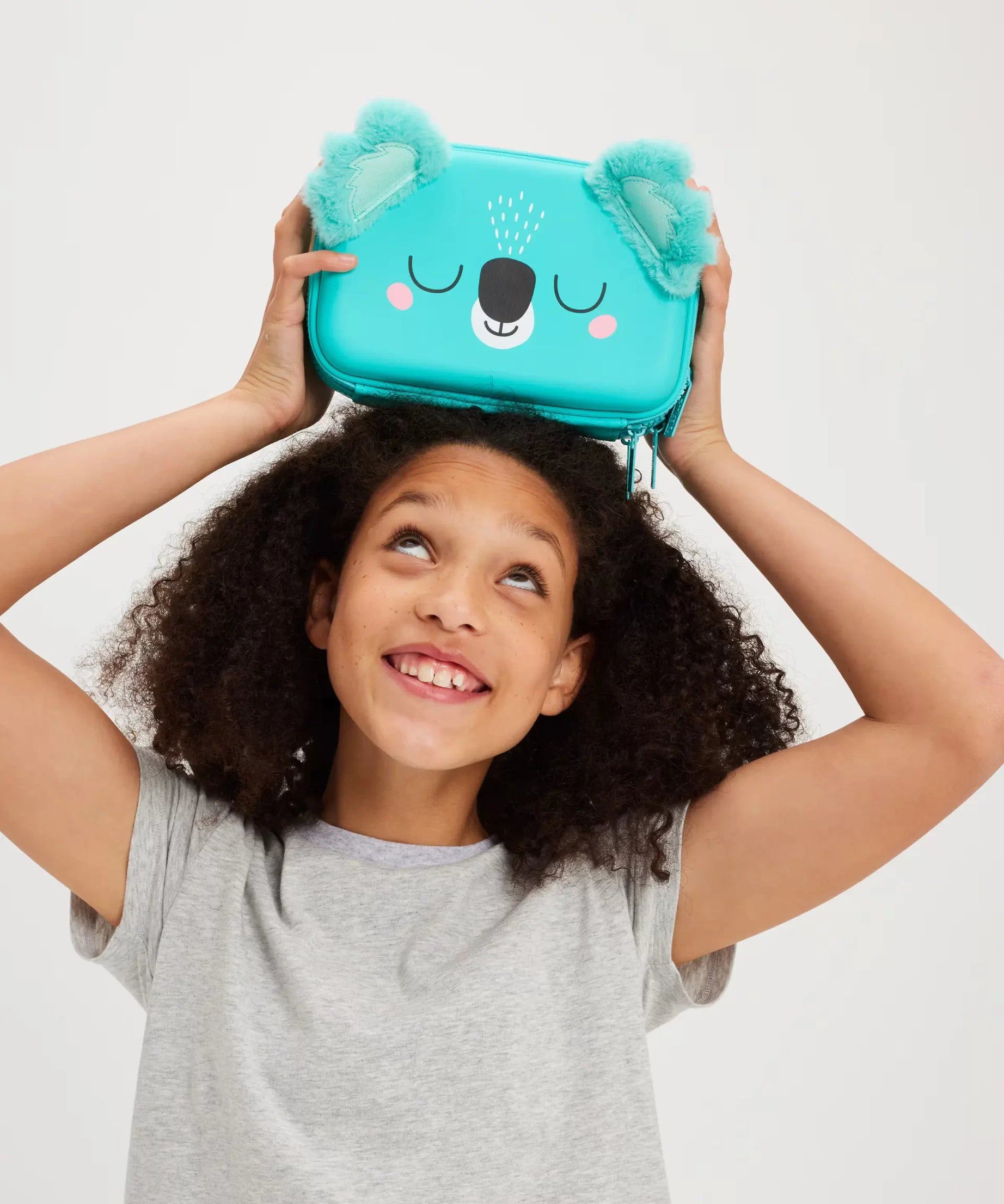 Smiggle - Hi There İki Gözlü Hardtop Kalem Kutusu-Dinossi