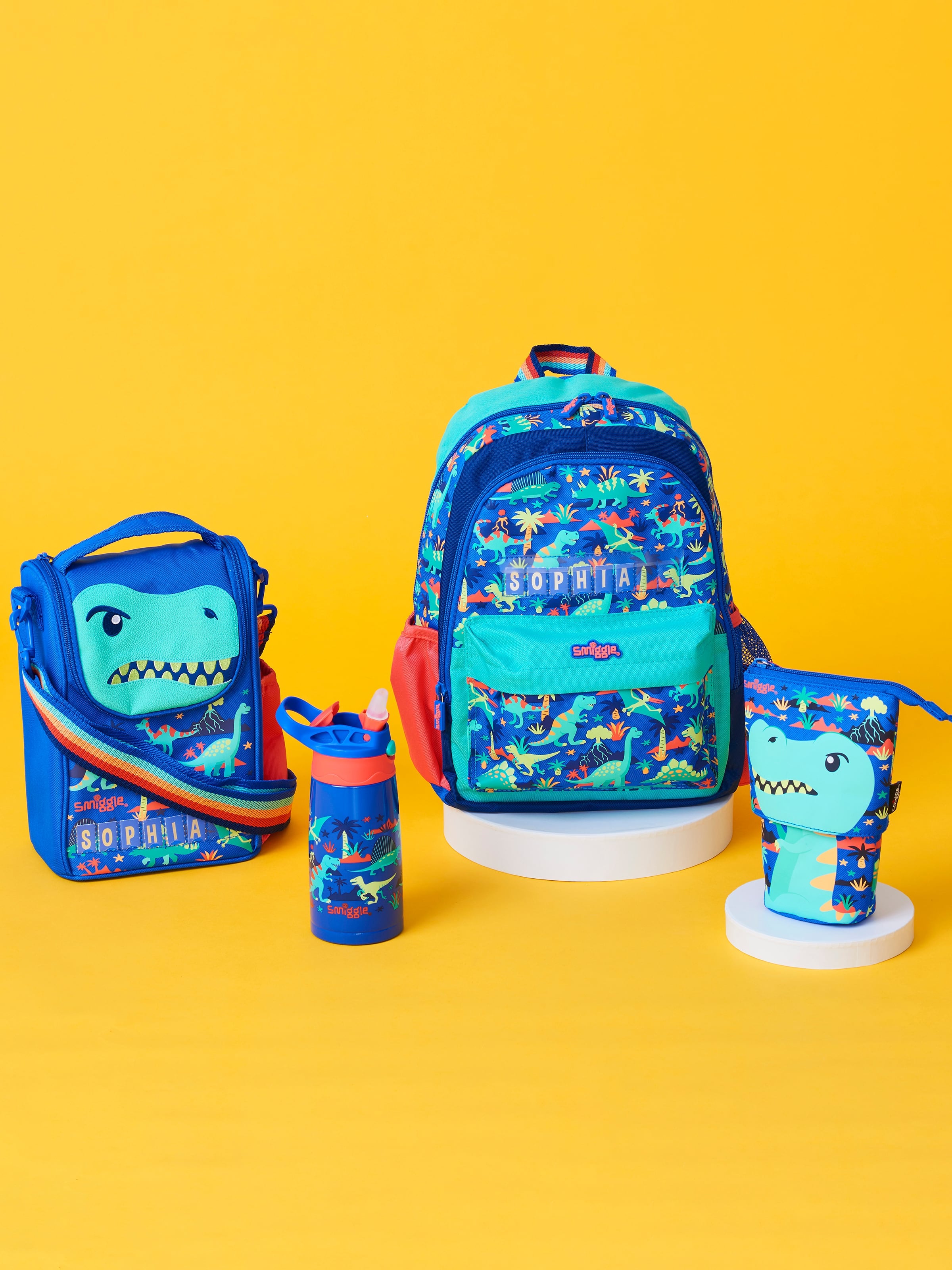 Smiggle - Movin 2si 1 Arada Kalem Kutusu-Dinossi