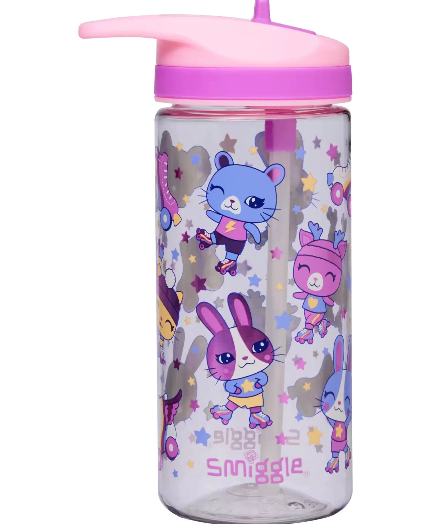 Smiggle - Movin 440 ML BPA'Sız Pipetli Suluk-Dinossi