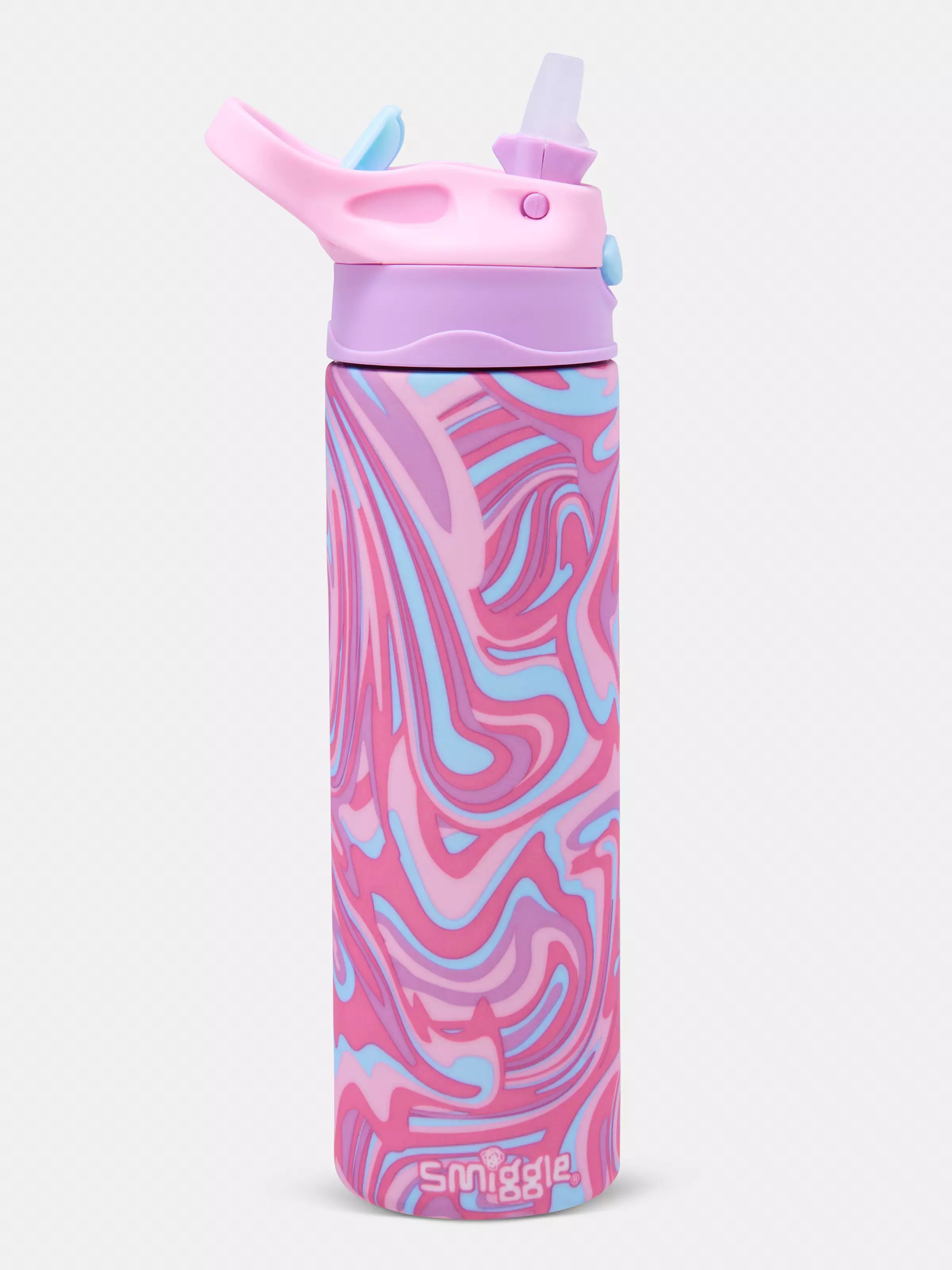 Smiggle - Yalıtımlı Paslanmaz Çelik Flip Matara - Dinossi