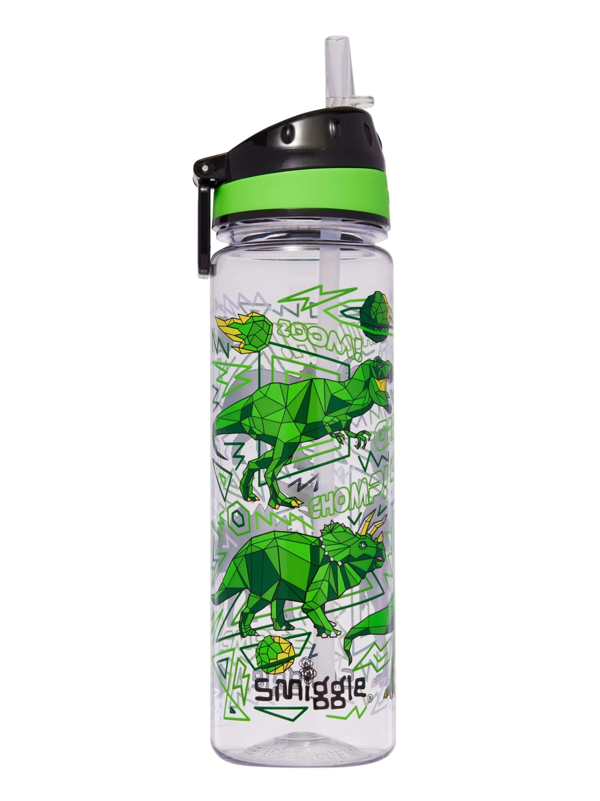 Smiggle - Wild Side 650ML Pipetli BPAsız Suluk-Dinossi
