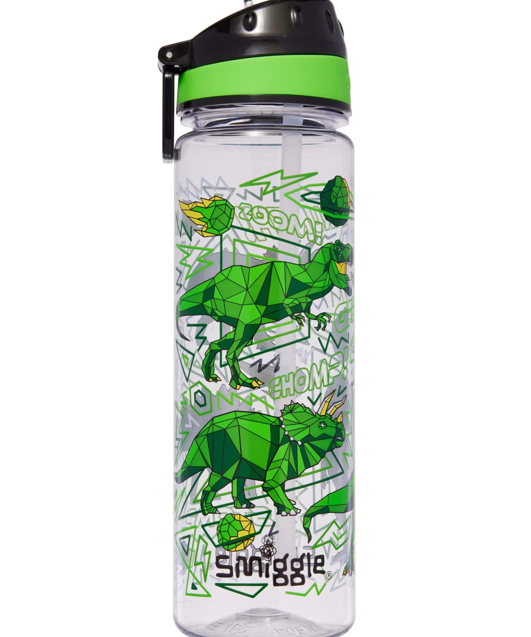 Smiggle - Wild Side 650ML Pipetli BPAsız Suluk-Dinossi