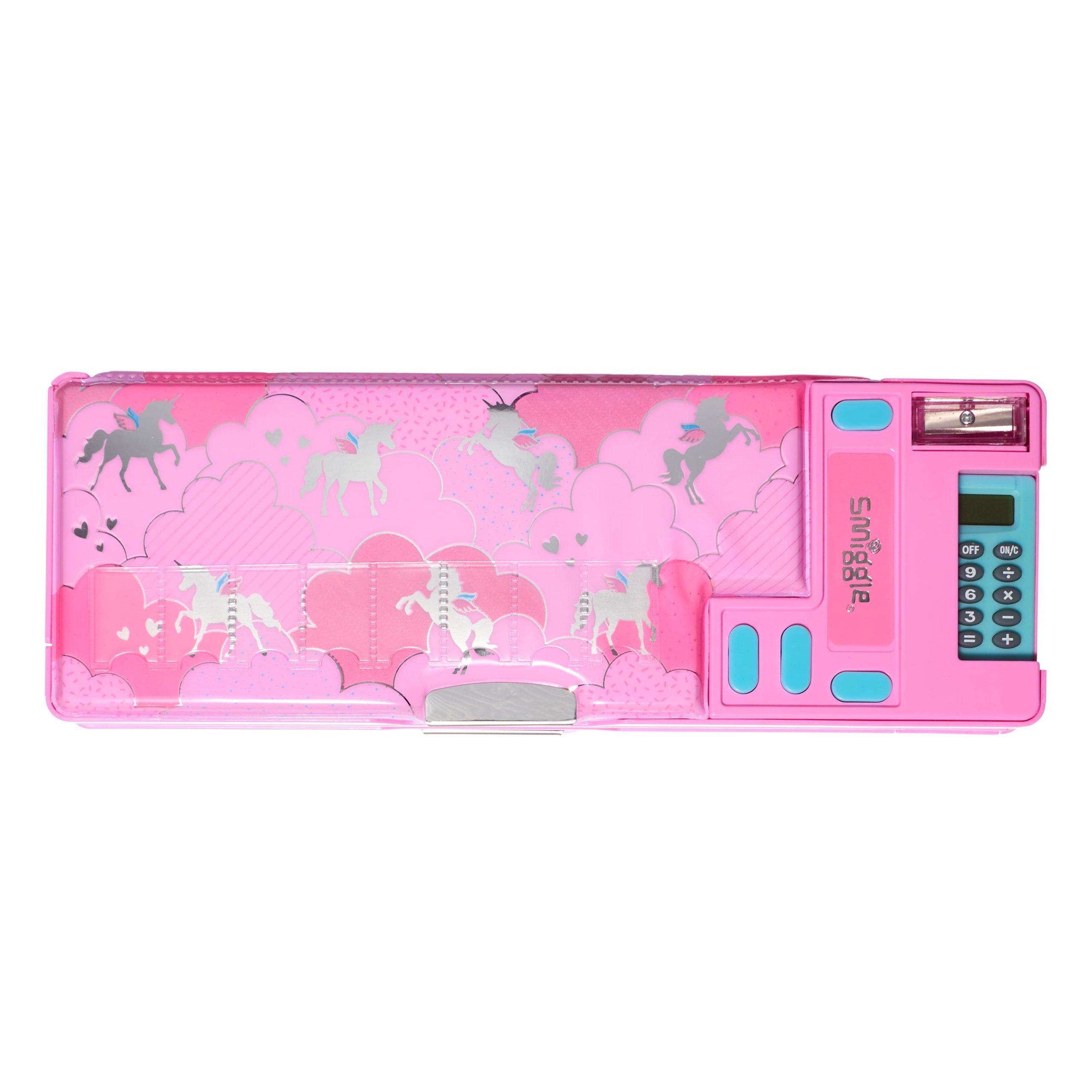 Smiggle - Lunar Unicornlar Hesap Makineli Pop Out Otomatik Kalem Kutusu-Dinossi