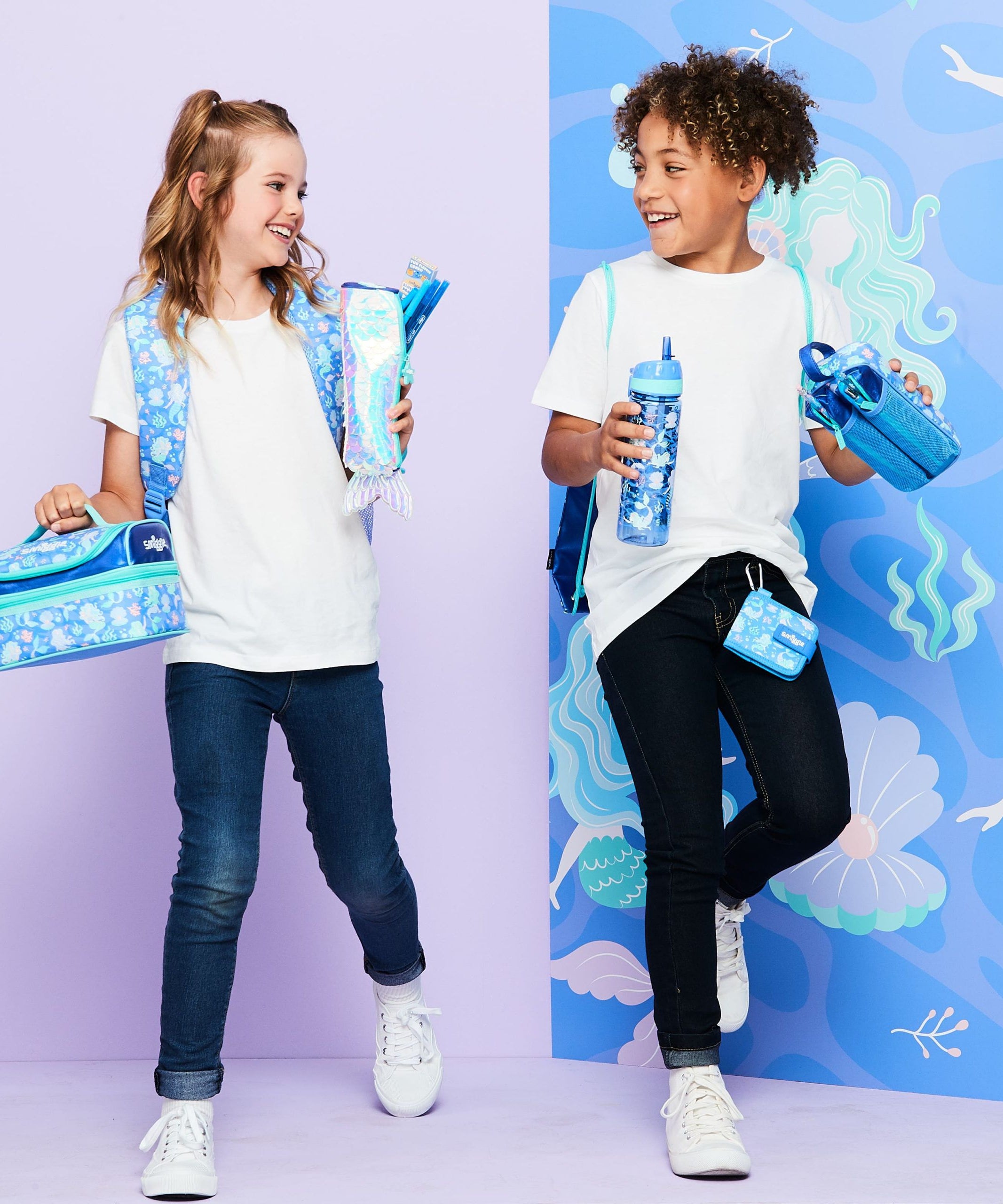 Smiggle - Flow Deniz Kızı Kuyruğu Şeklinde Kalem Kutusu-Dinossi