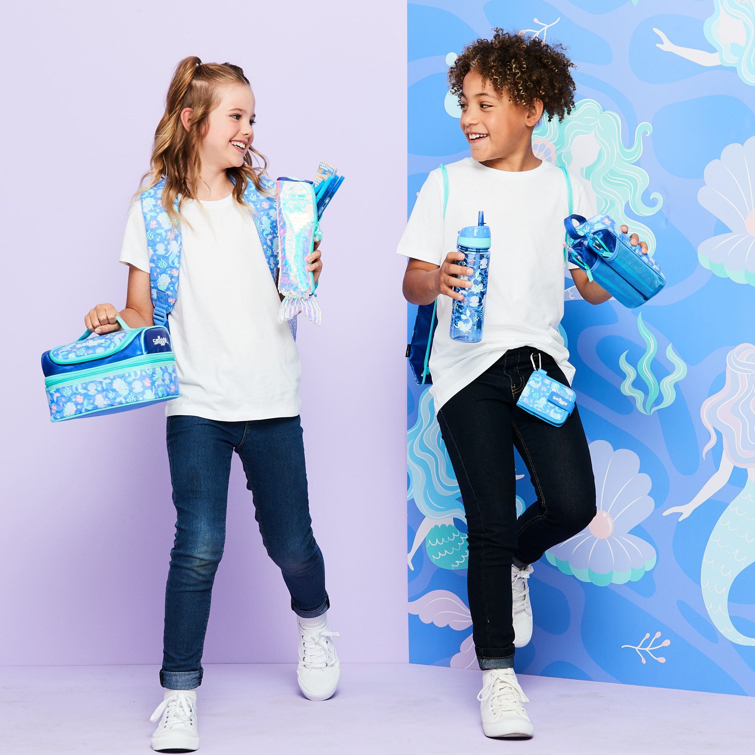 Smiggle - Flow Deniz Kızı Kuyruğu Şeklinde Kalem Kutusu-Dinossi