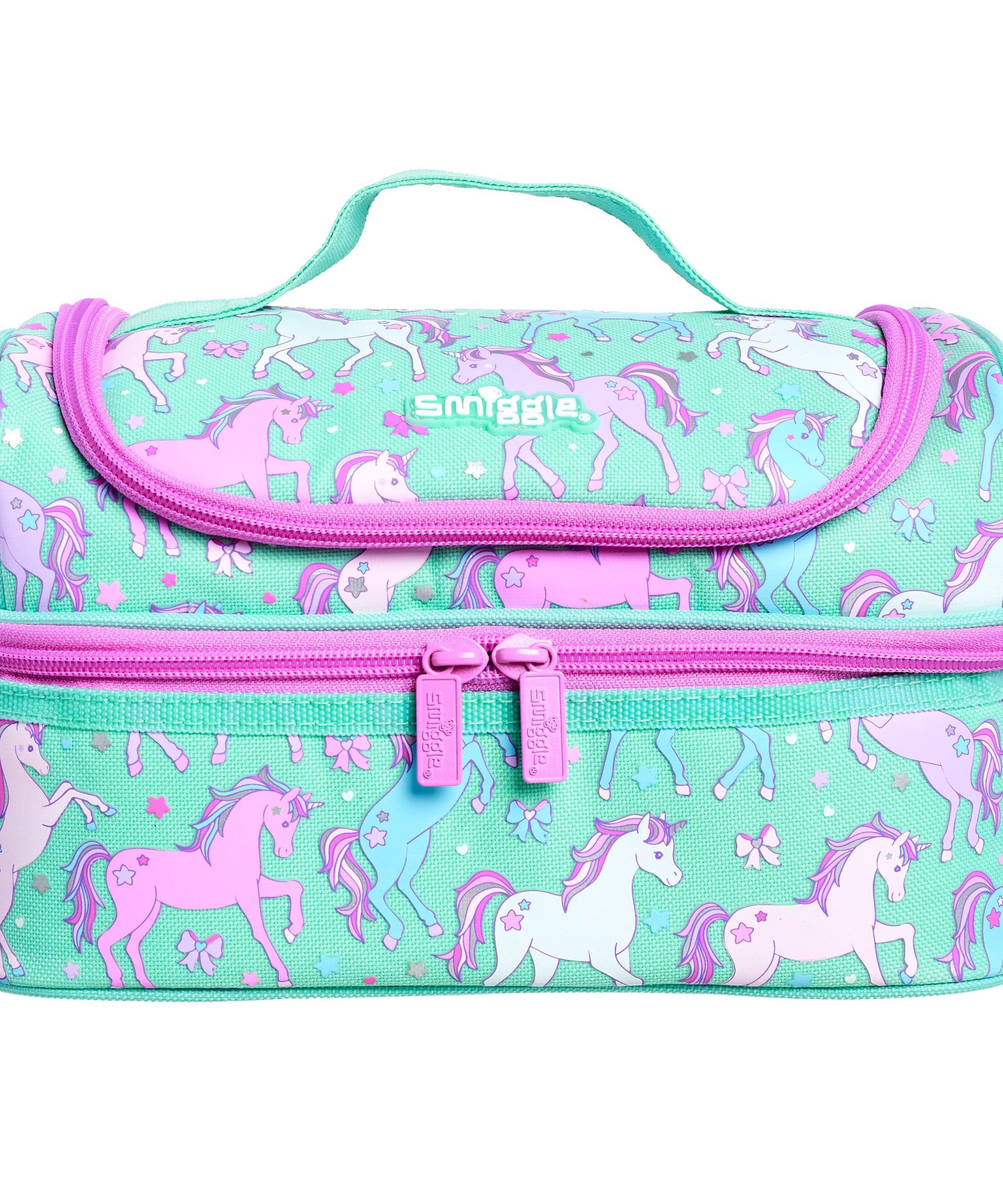 Smiggle - Çift Katlı Unicorn Beslenme Çantası-Dinossi