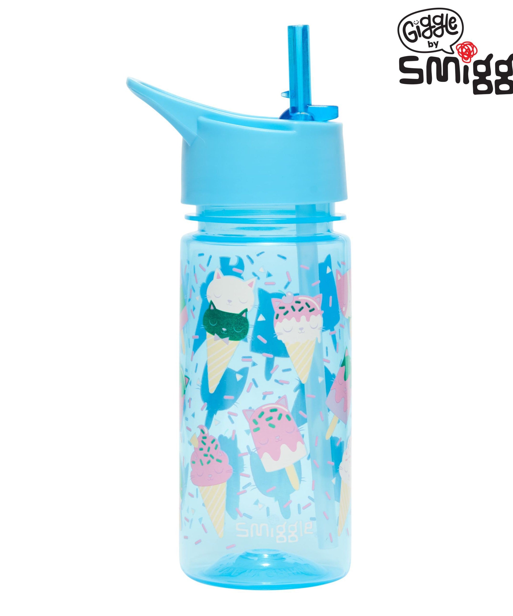 Smiggle - Giggle Pipetli 450ML BPA İçermeyen Suluk-Dinossi