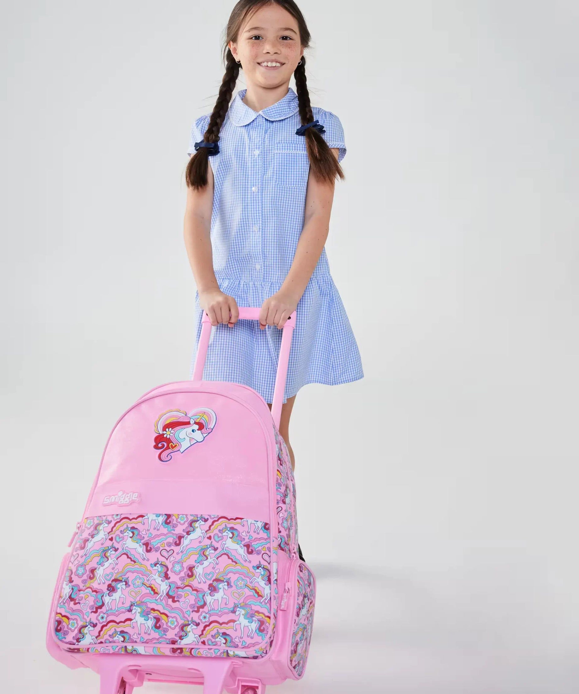 Smiggle - Wild Side Çekçekli Işıklı Sırt Çantası-Dinossi