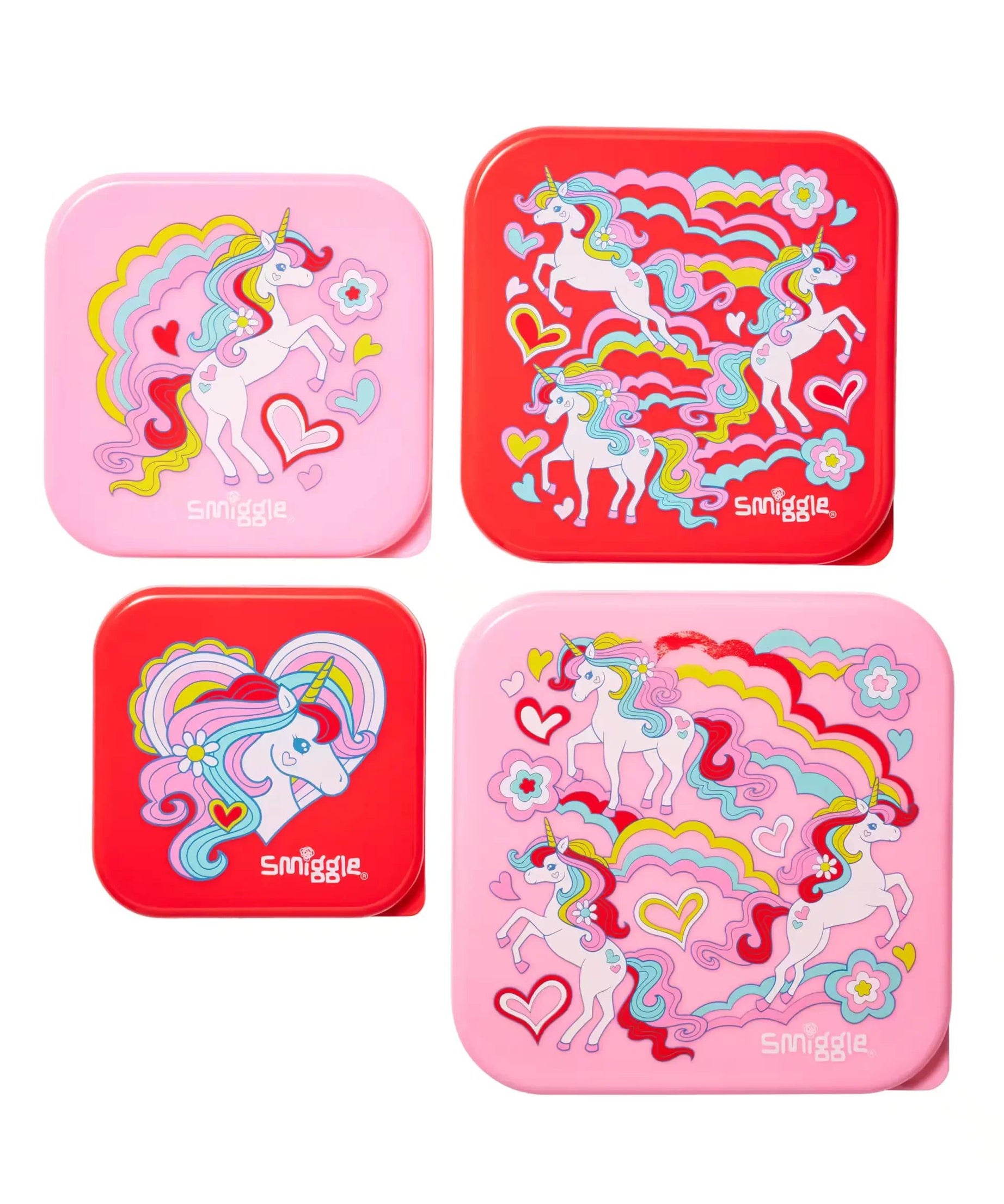 Smiggle - Wild Side 4'ü 1 Arada İç İçe Yemek Kapları-Dinossi