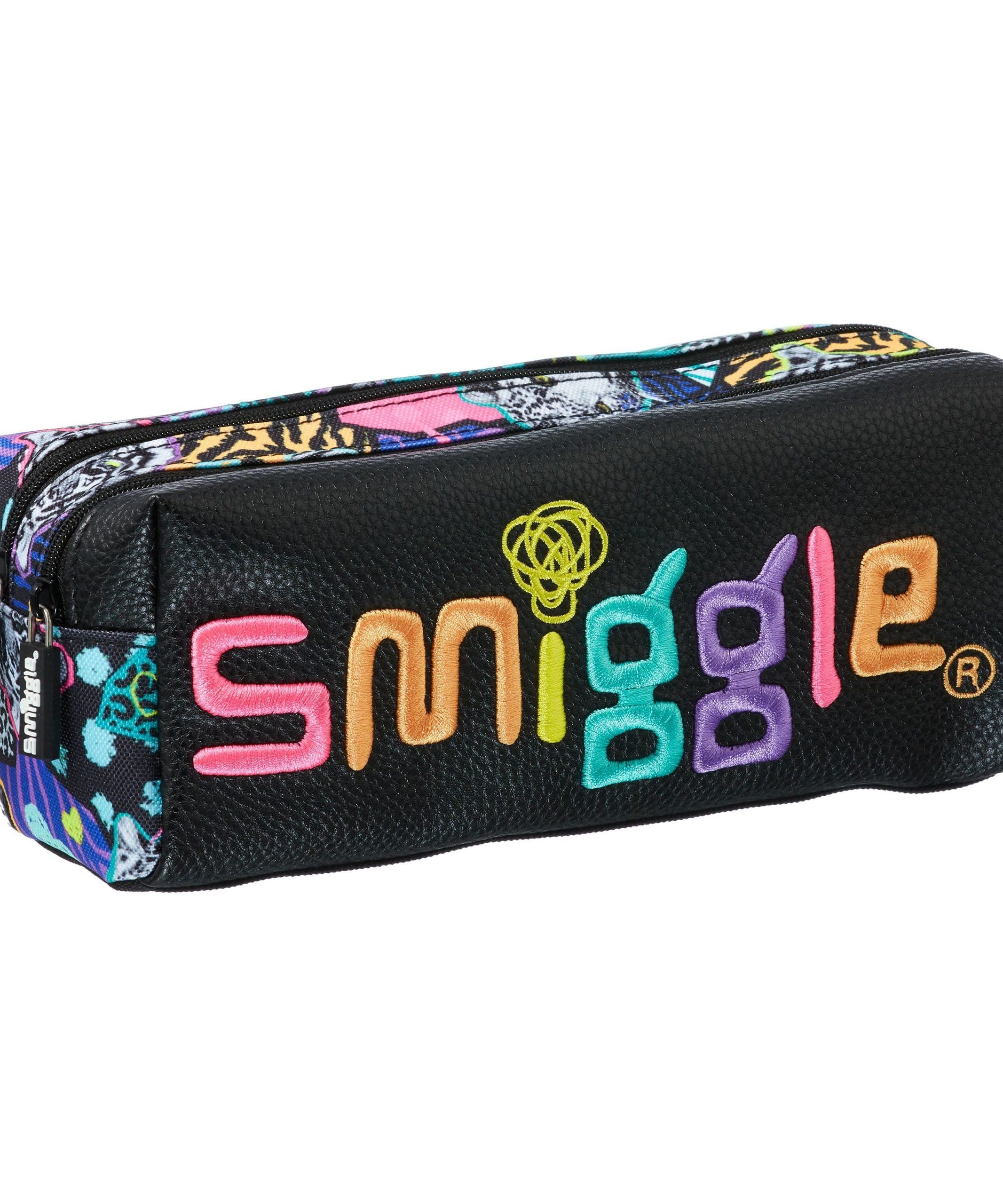 Smiggle - Galaxy İki Gözlü Kalem Kutusu-Dinossi
