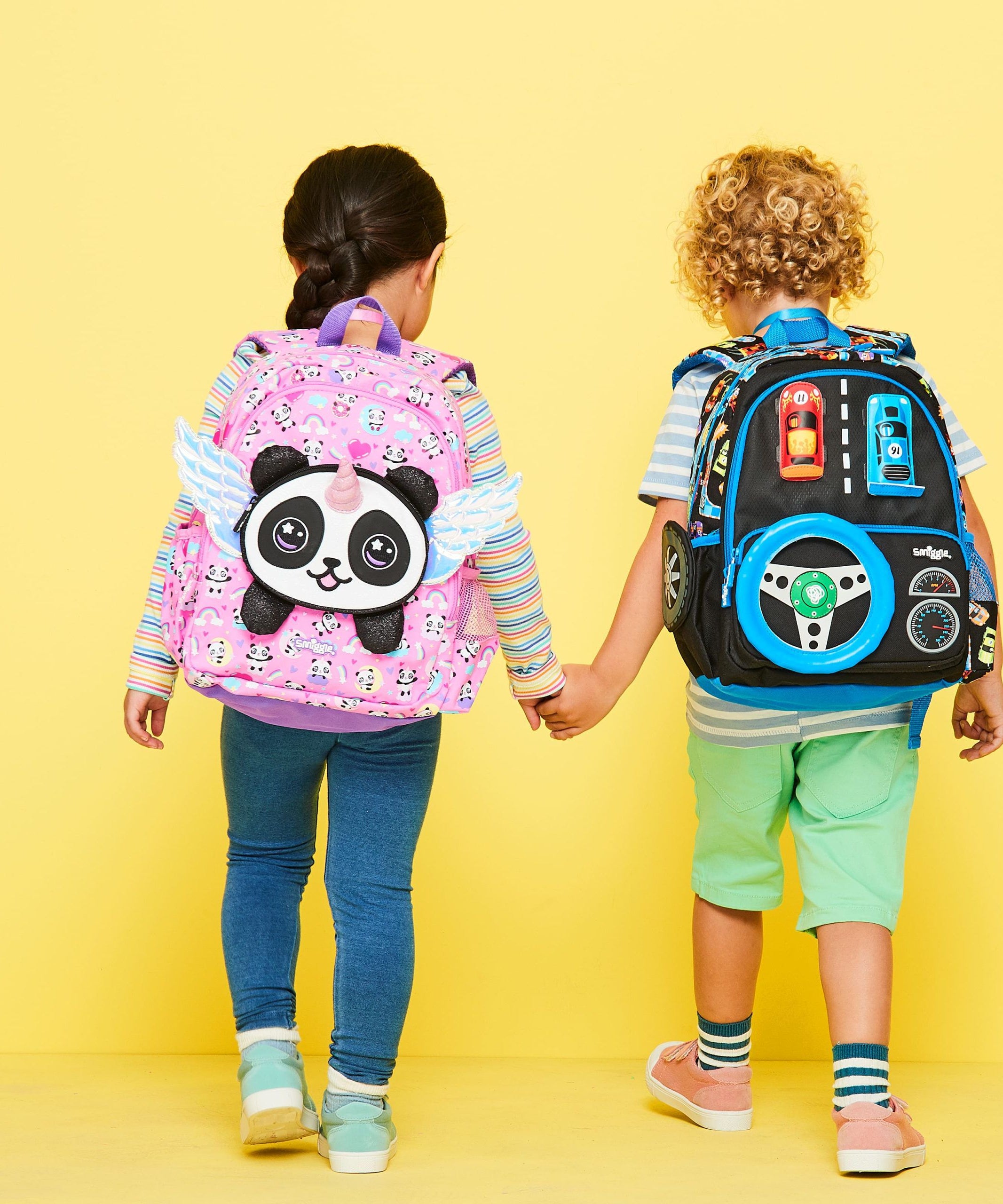 Smiggle - Panda Vroom Karakter Sırt Çantası-Dinossi