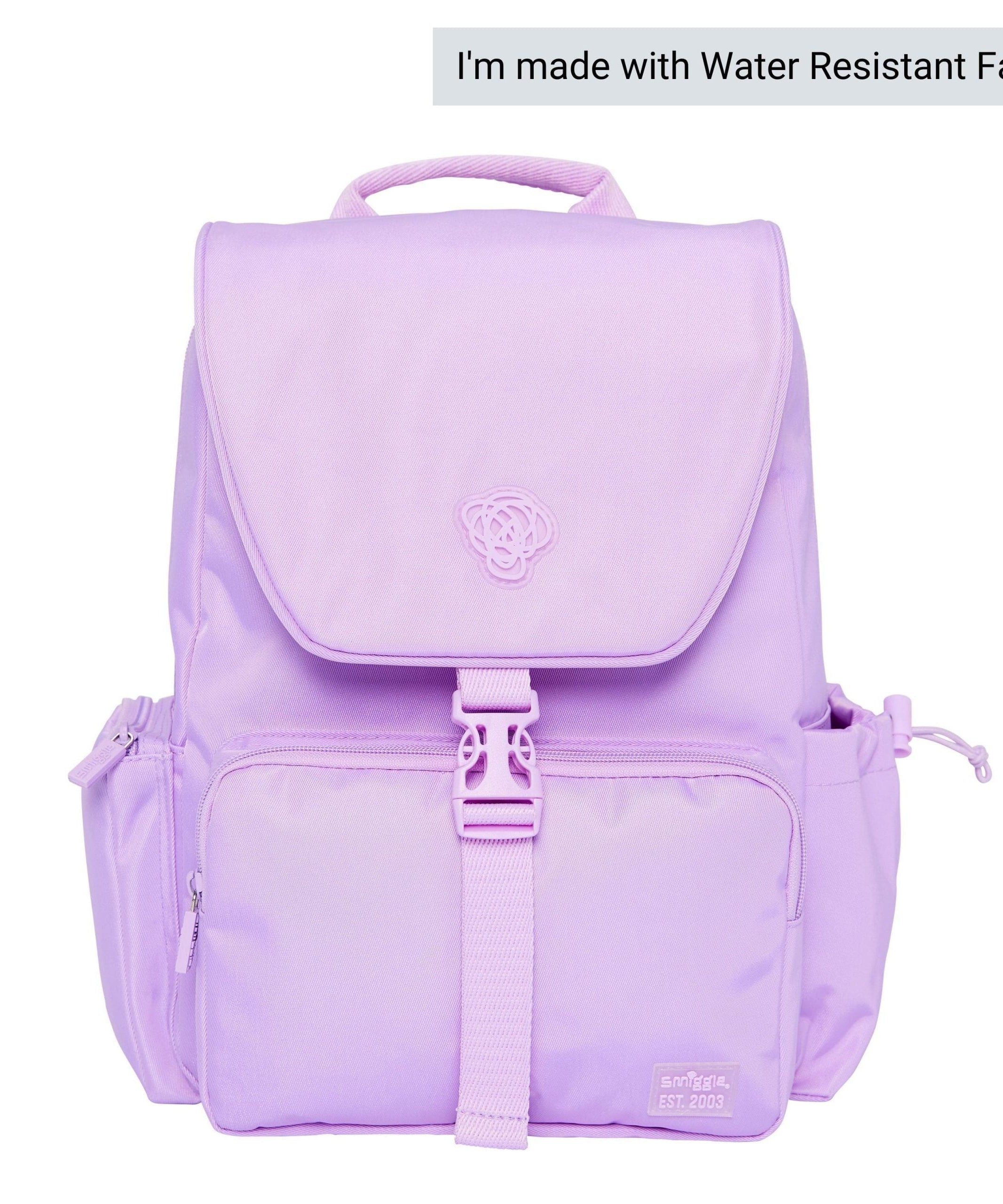 Smiggle - Sorbet Park Lilak Su Geçirmez Sırt Çantası-Dinossi