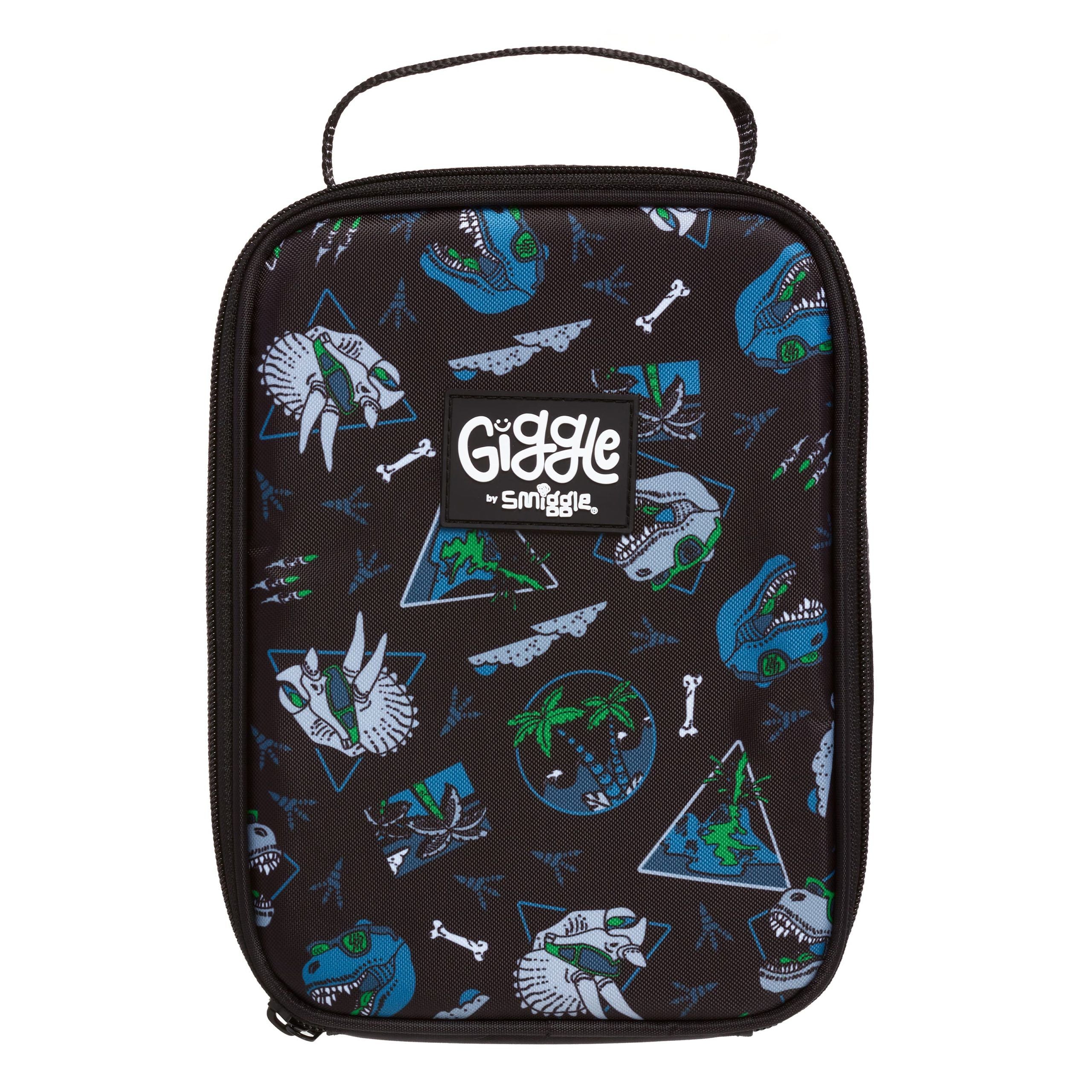 Smiggle - Giggle Siyah Dinzorlar Beslenme Çantası-Dinossi