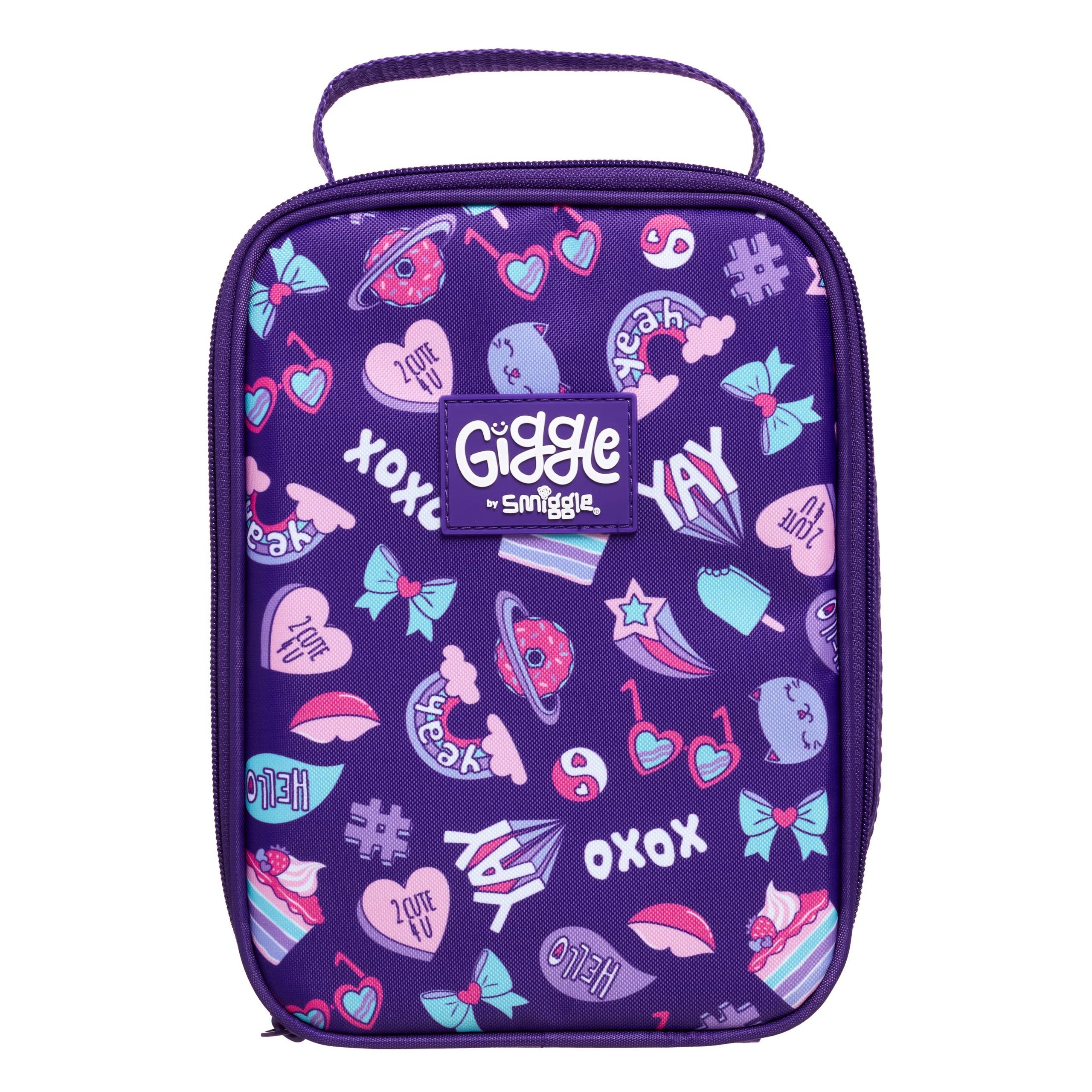 Smiggle - Giggle Mor Love Beslenme Çantası-Dinossi