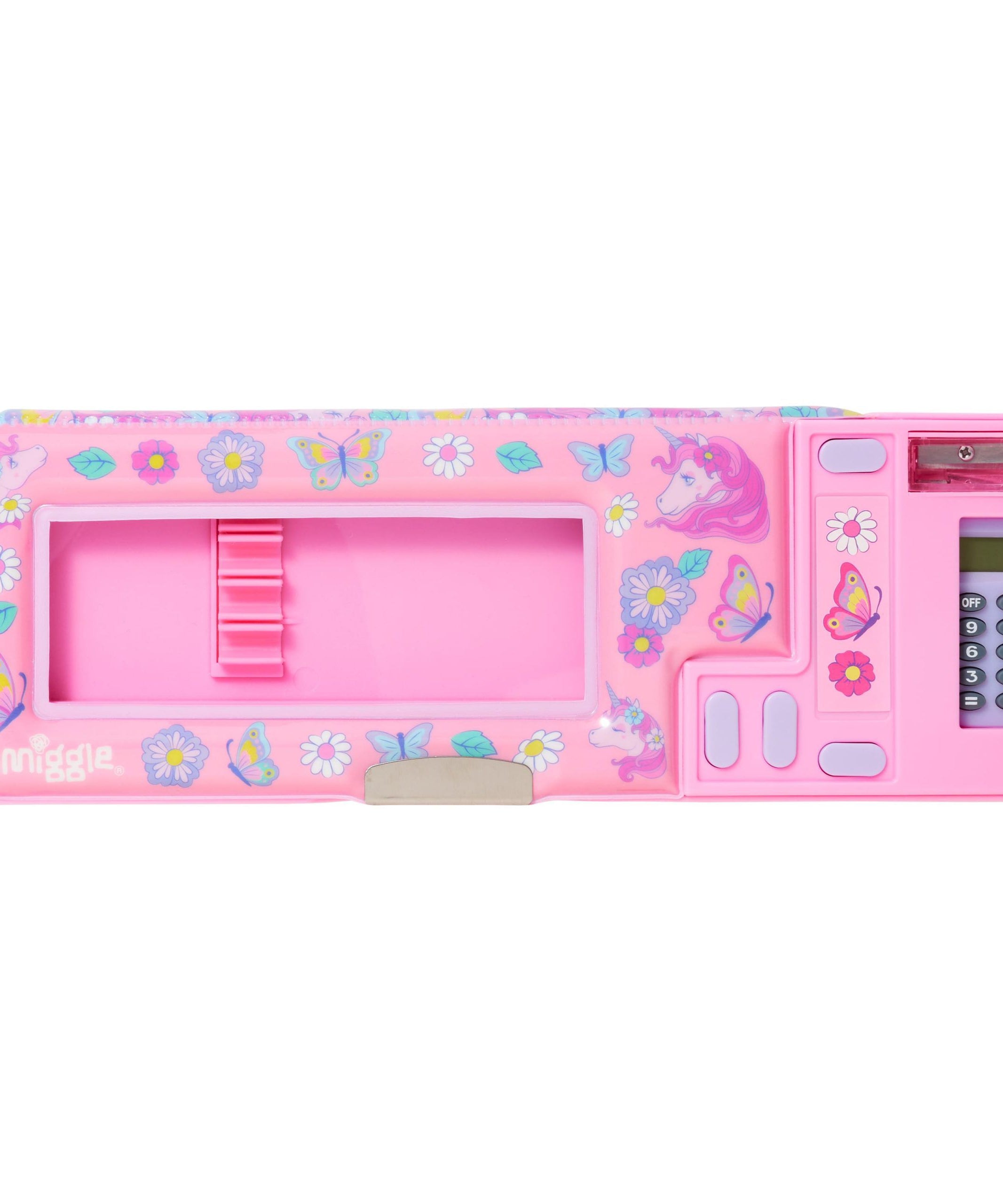 Smiggle - Hey There Hesap Makineli Otomatik Kalem Kutusu-Dinossi