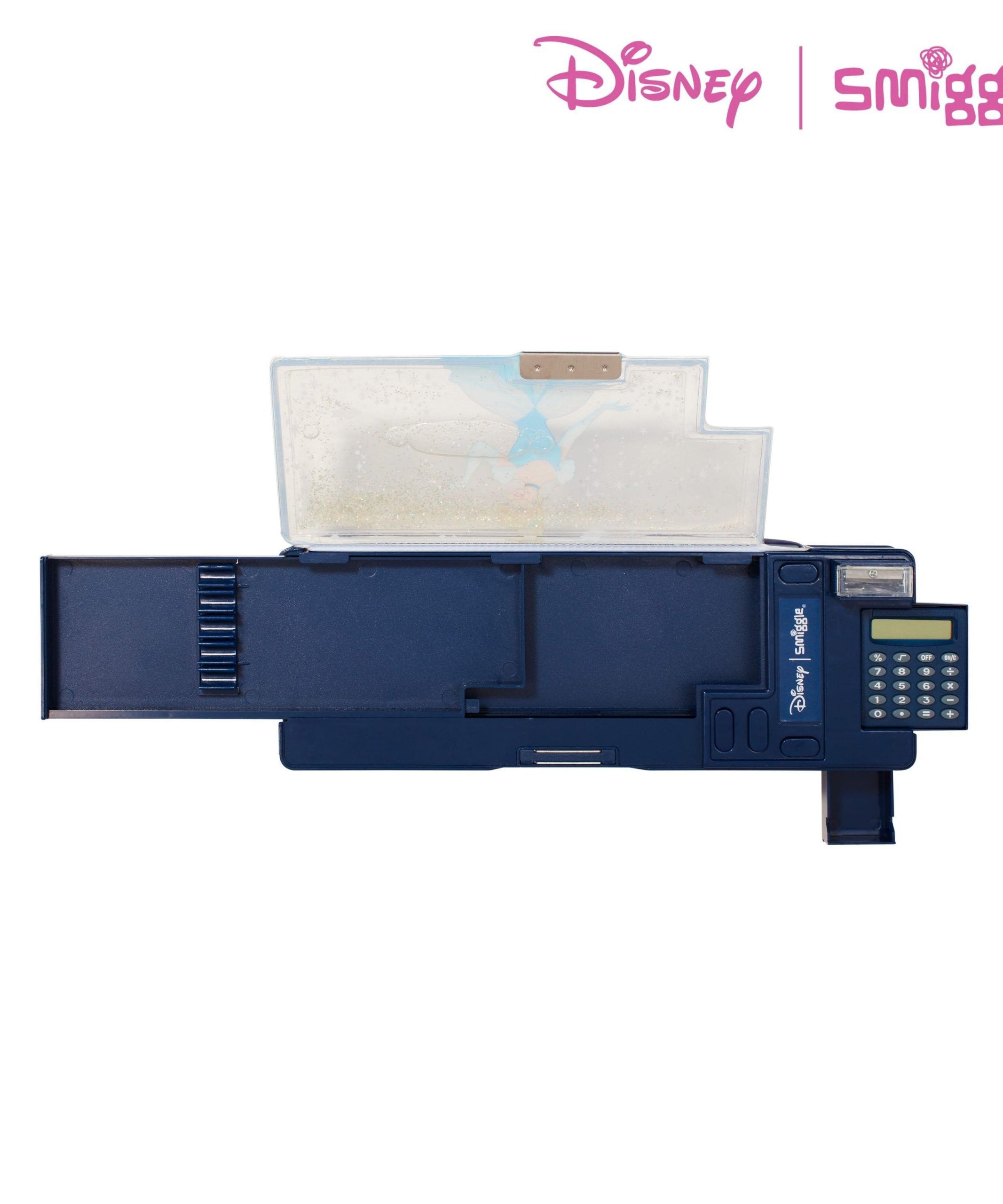 Smiggle - Disney Prenses Sindirella Hesap Makineli Otomatik Kalem Kutusu-Dinossi